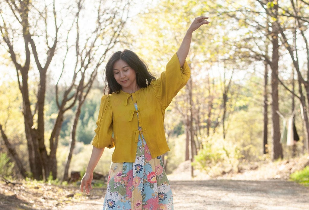 Field Day Top Poet Top in Mustard Crepe