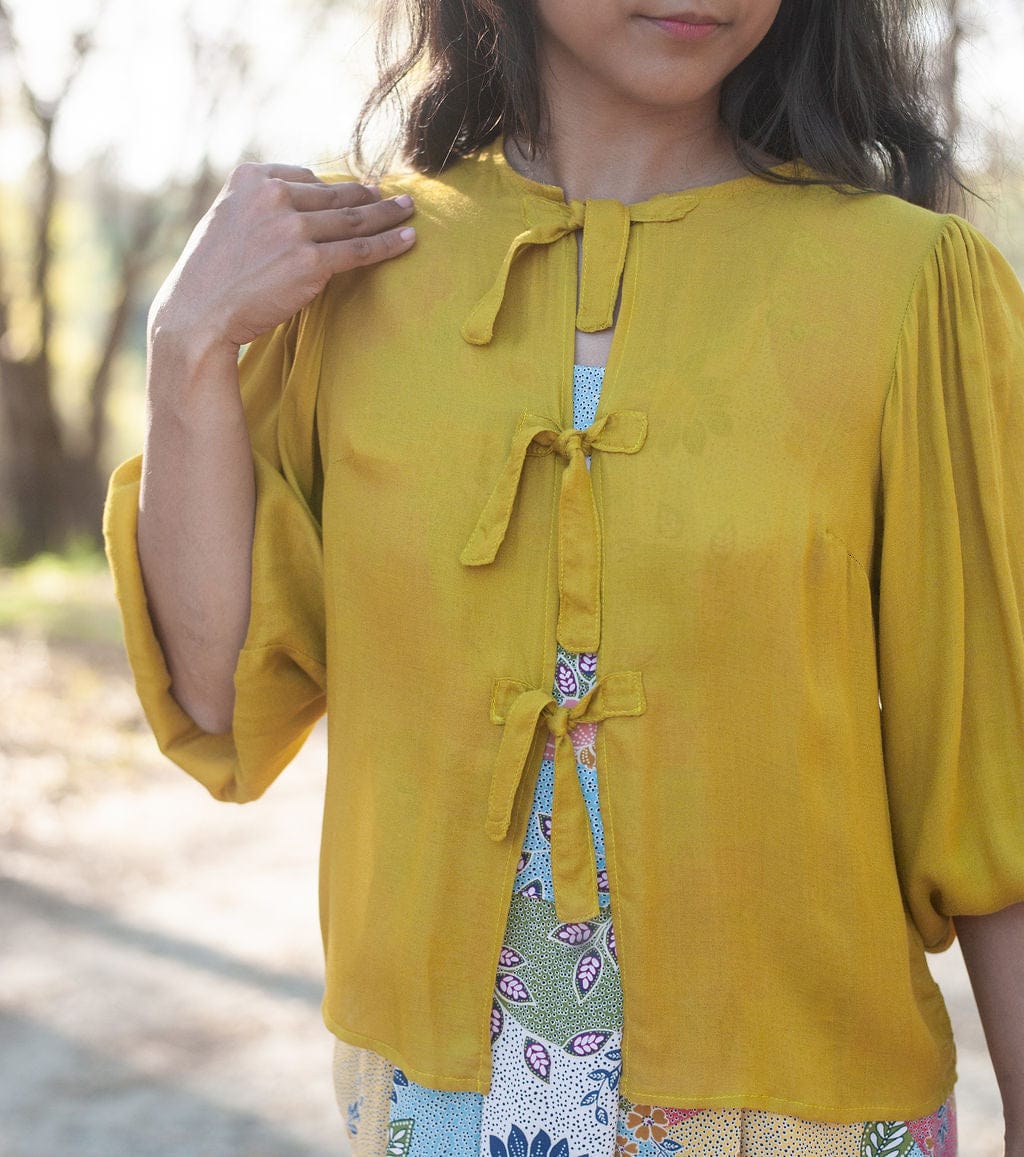 Field Day Top Poet Top in Mustard Crepe