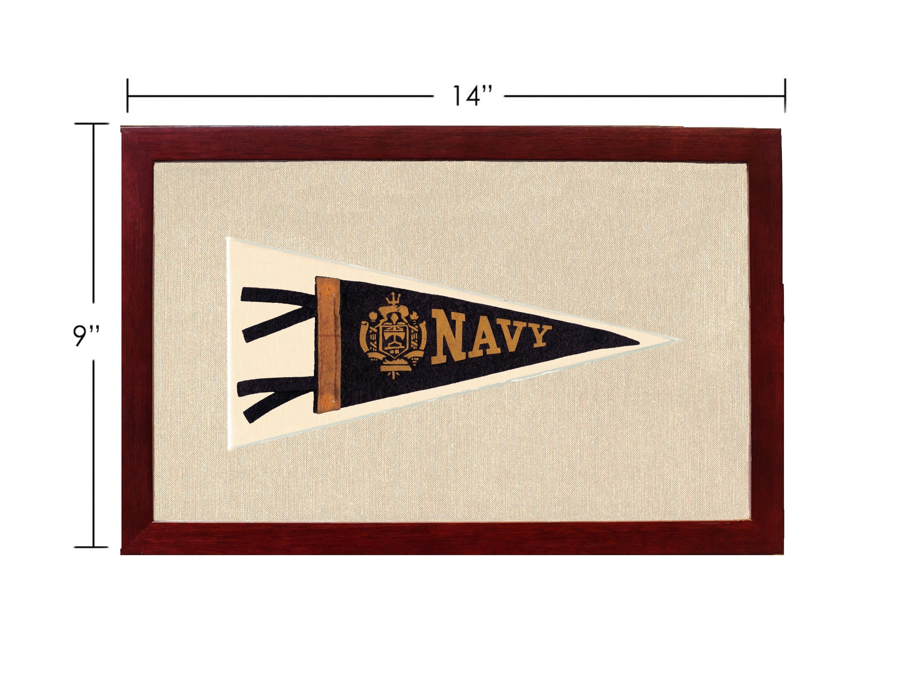 Americana Memories Vintage Pennants and Memorabilia Vintage Navy Pennant