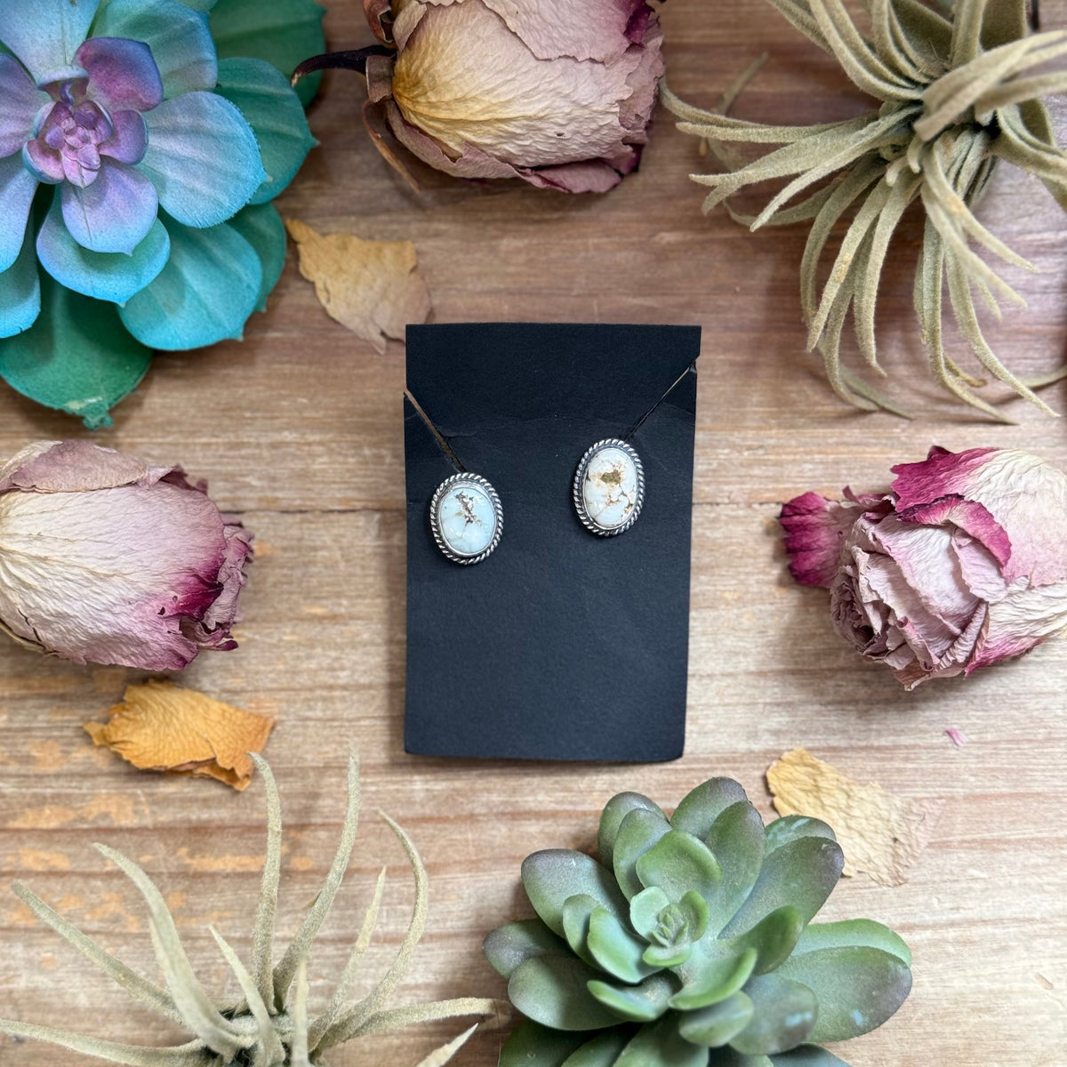 Dry Creek Turquoise Stud Earrings by Jason Ogg