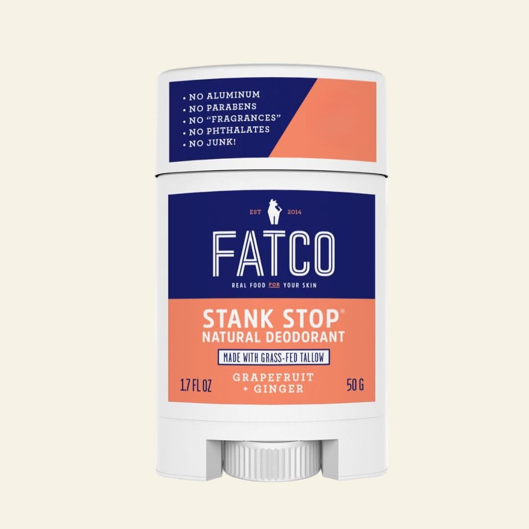FATCO Skincare Products Stank Stop Deodorant Stick, Grapefruit+Ginger, 1.7 Oz