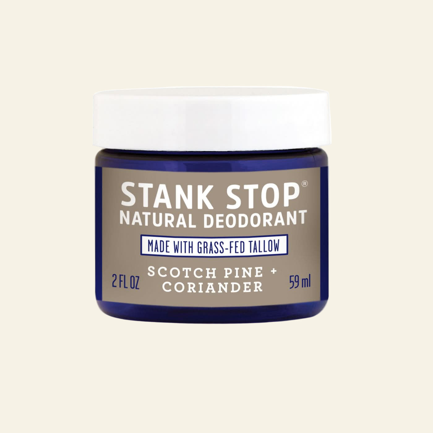 Stank Stop Cream Deodorant, Scotch Pine+Coriander, 2 Oz - My American Goods