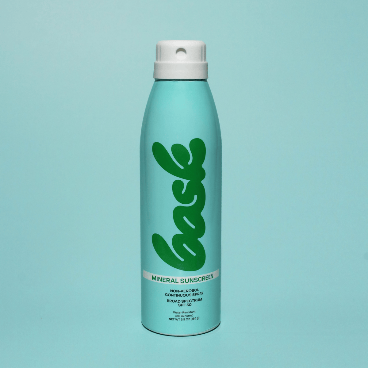 Bask Suncare Sunscreen SPF 30 Mineral Fragrance-Free Non-Aerosol Spray