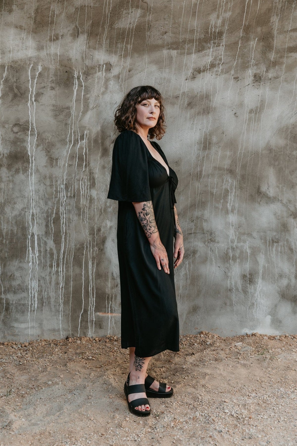 Field Day Dress Tyrah Dress in Black Challis