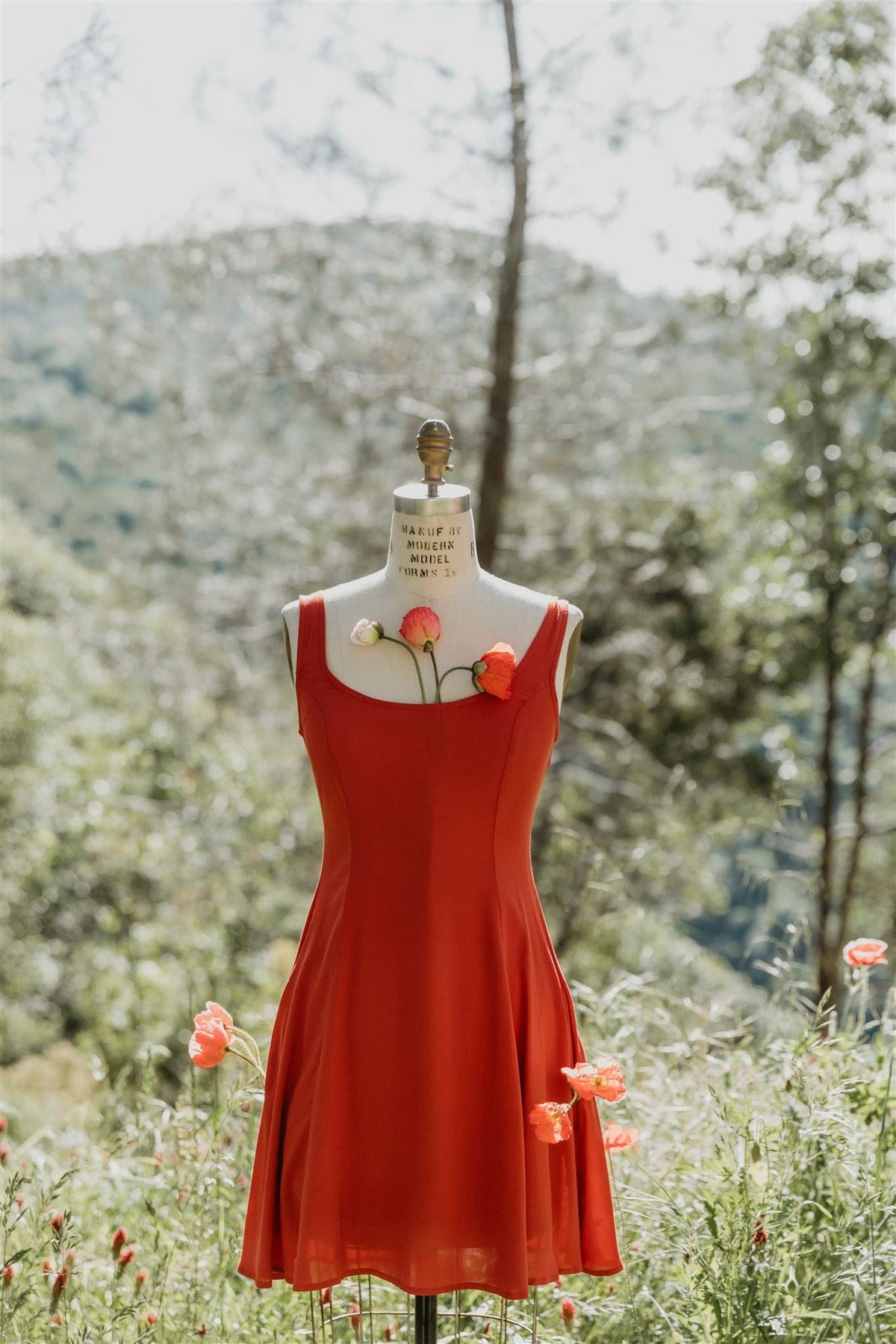 Field Day Dress Delana Dress in Coral Challis