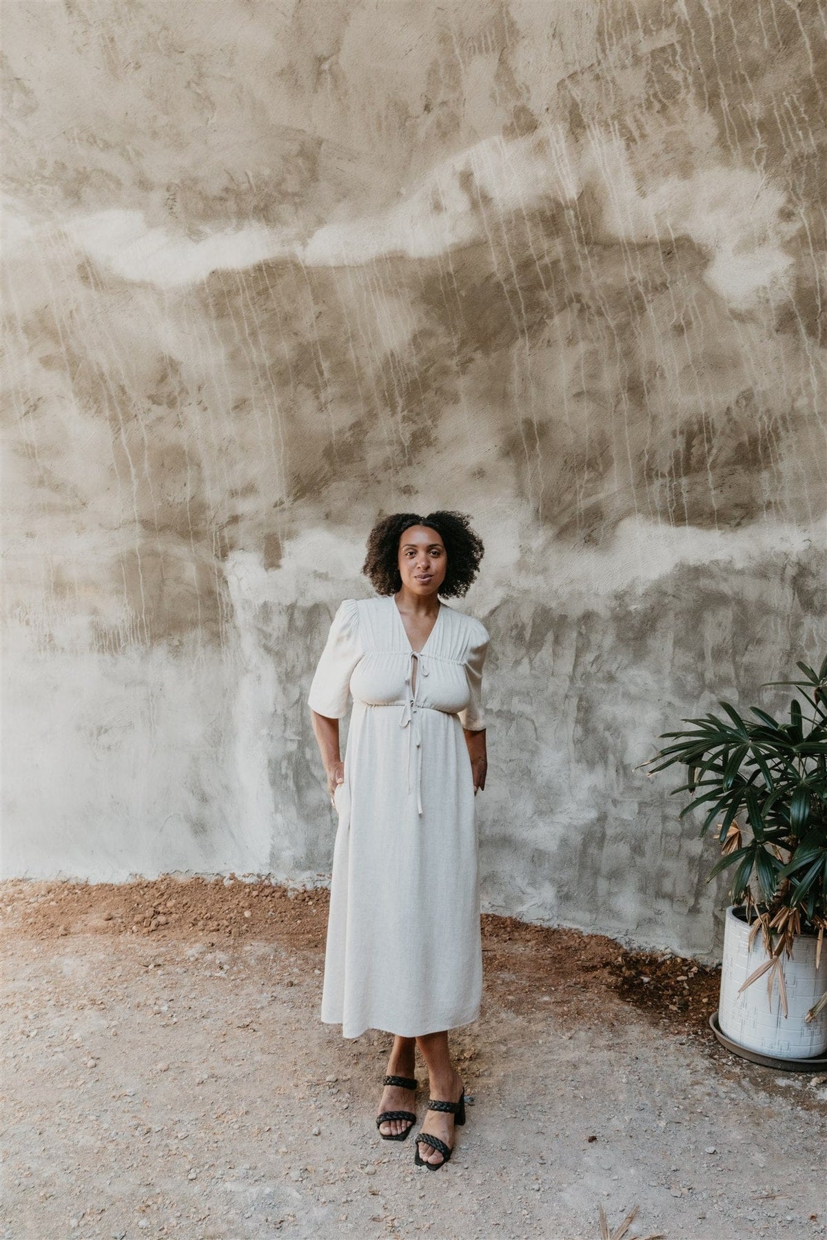 Field Day Dress Tyrah Dress in Oat Linen
