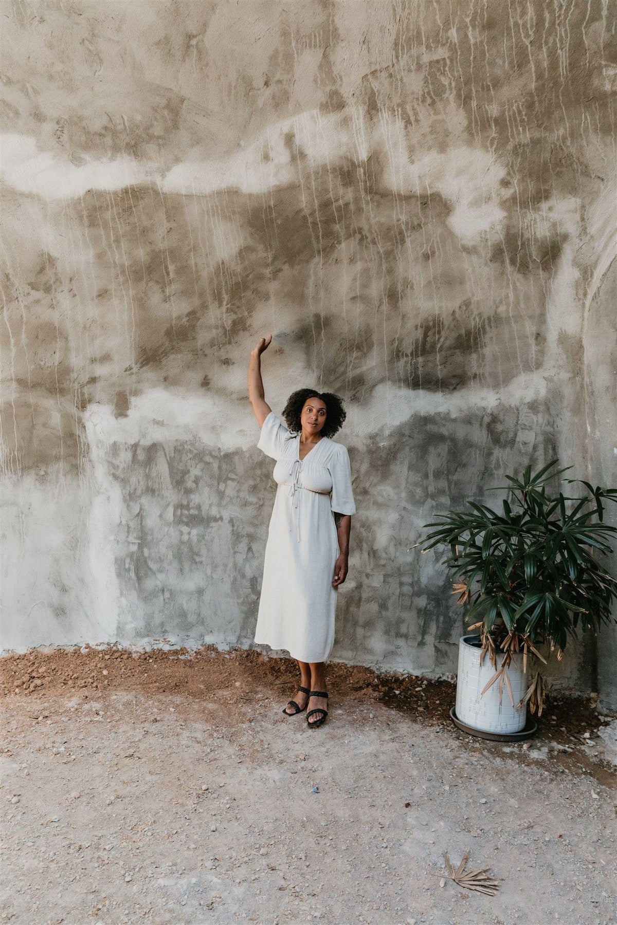 Field Day Dress Tyrah Dress in Oat Linen