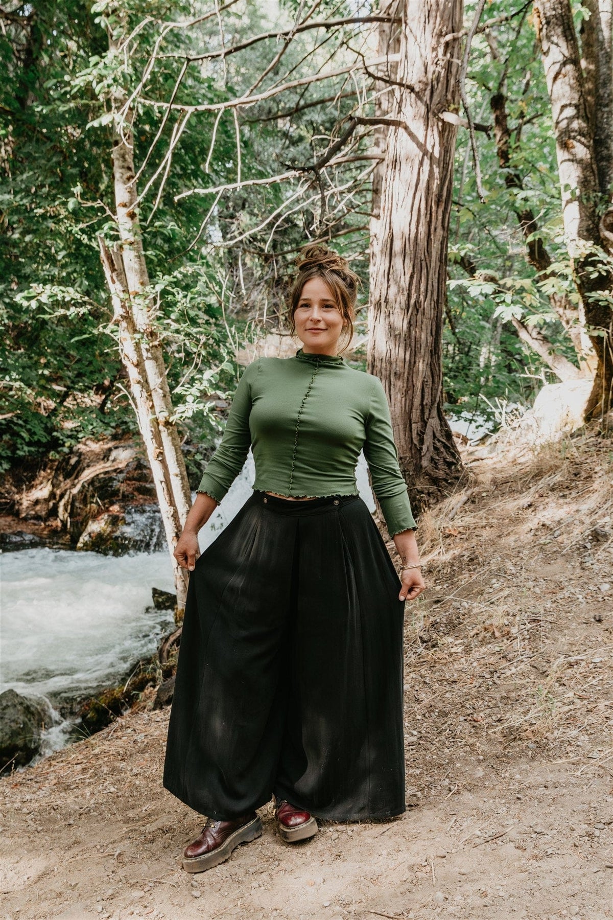 Field Day Pants Rue Pants in Black Linen