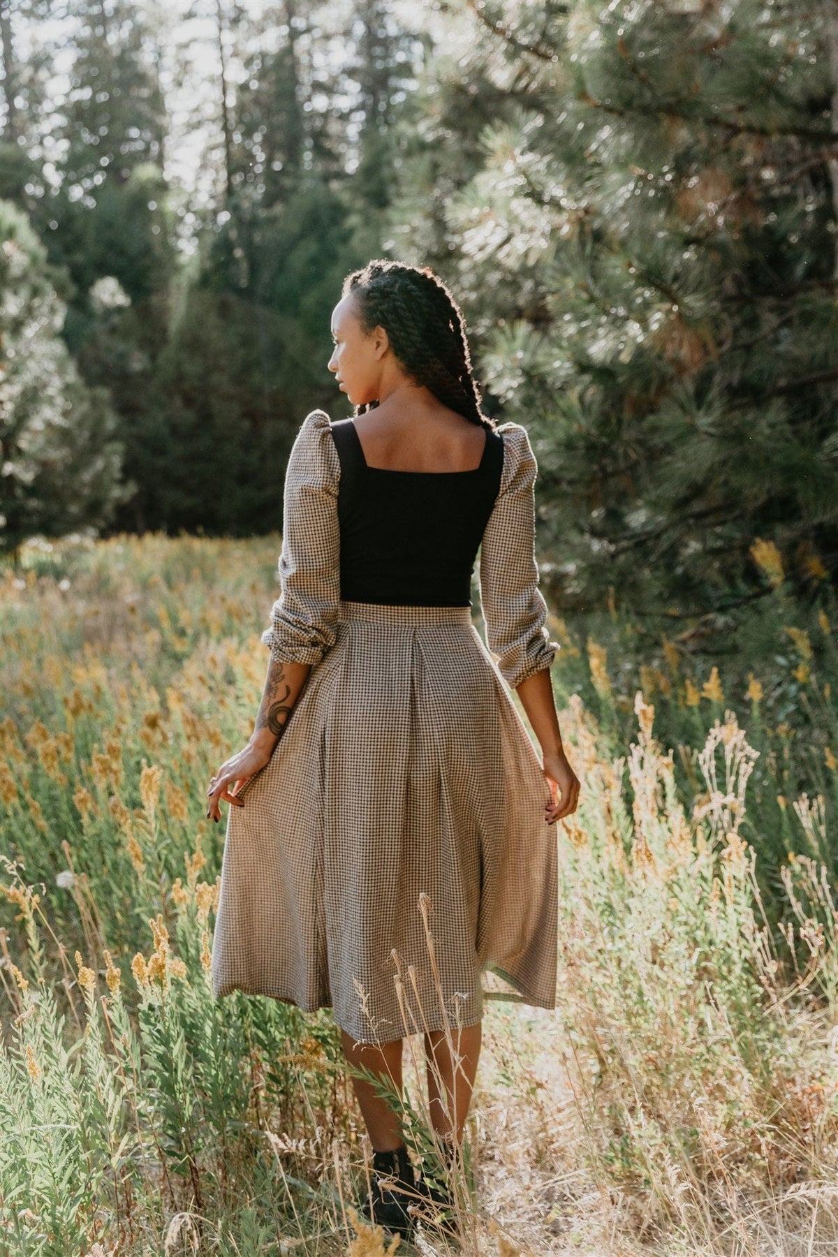 Field Day Skirt Rue Skirt in Cotton Gingham