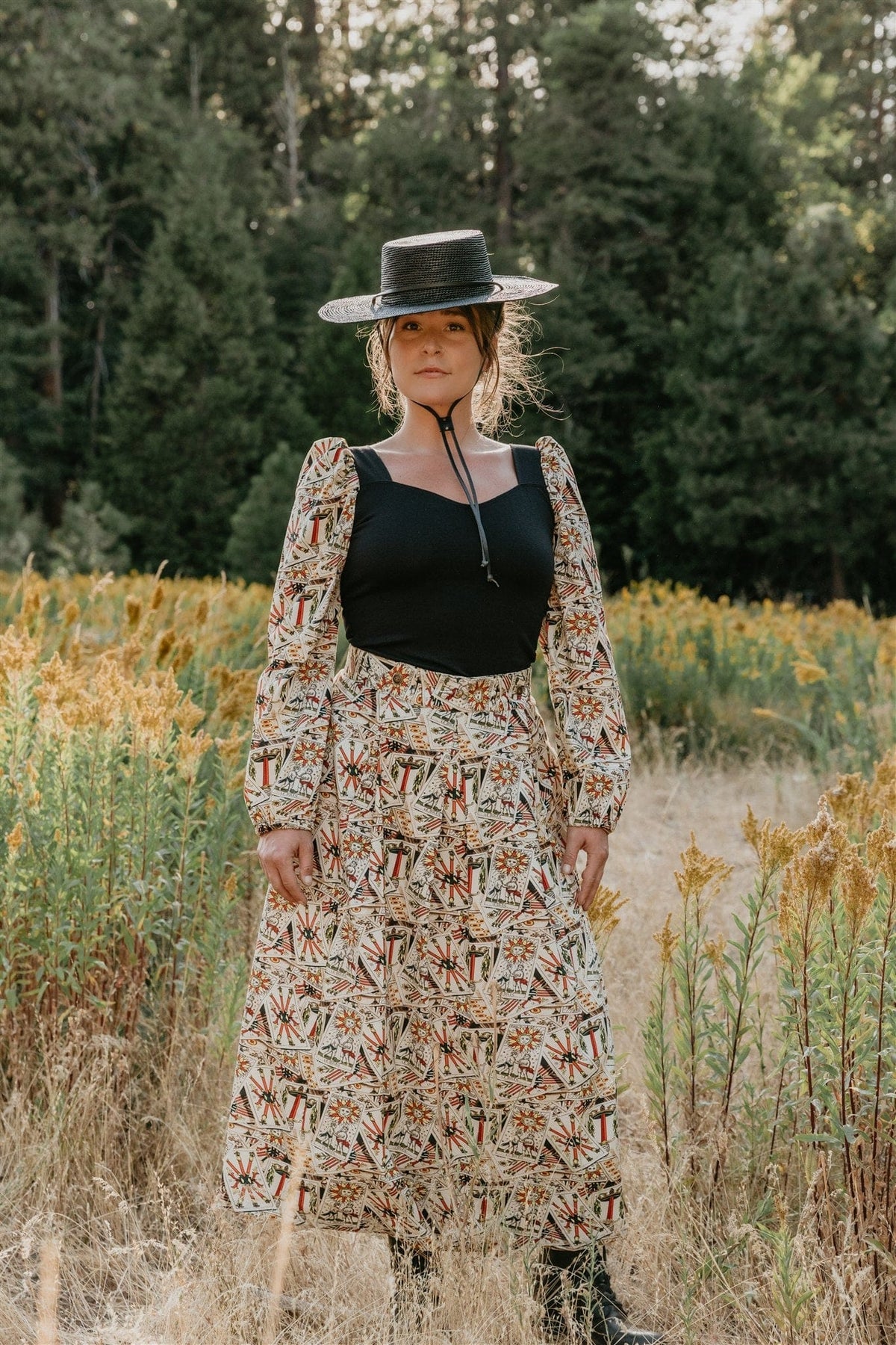 Field Day Skirt Rue Skirt in Cotton Tarot