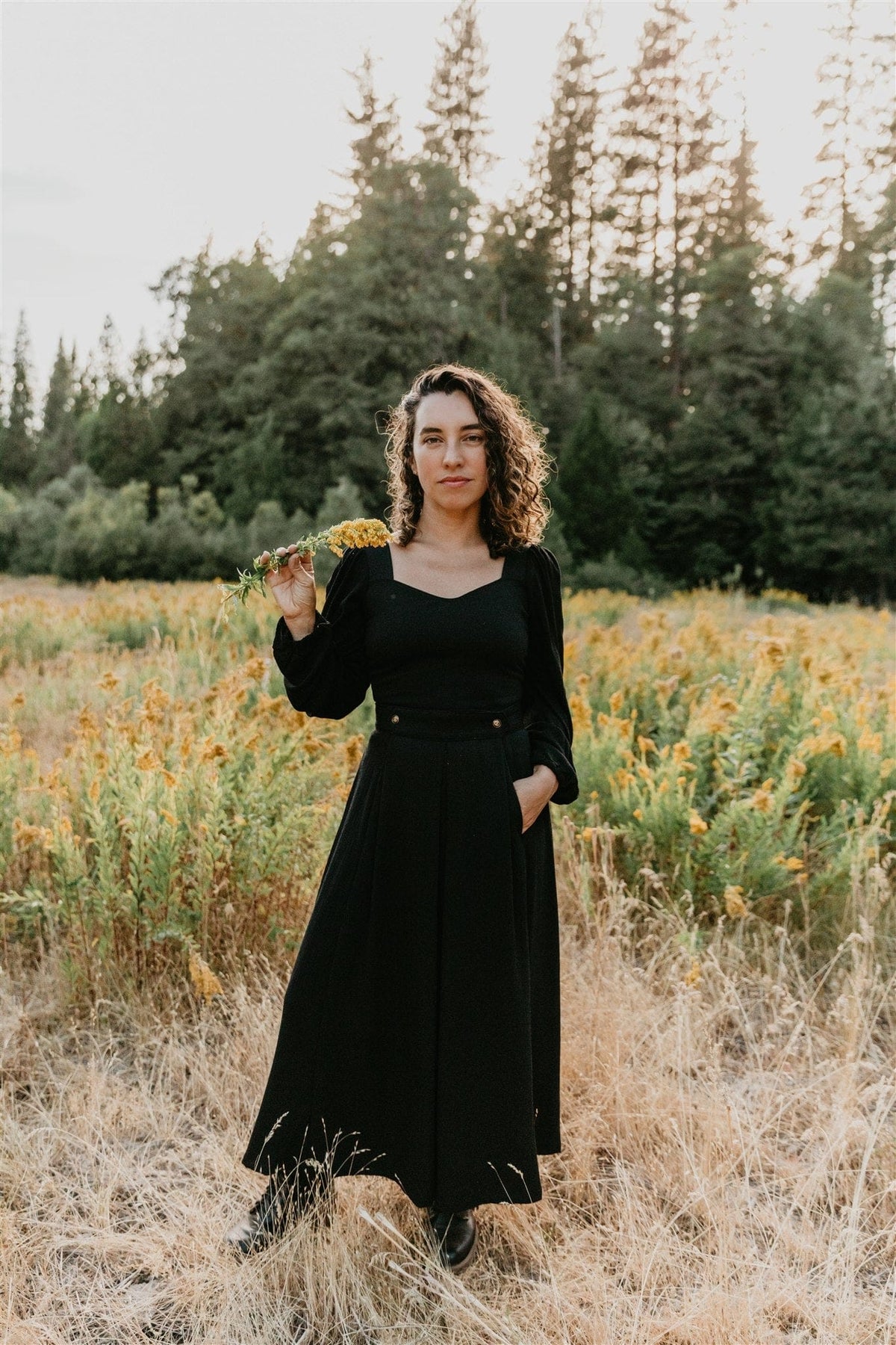 Field Day Skirt Rue Skirt in Black Crepe
