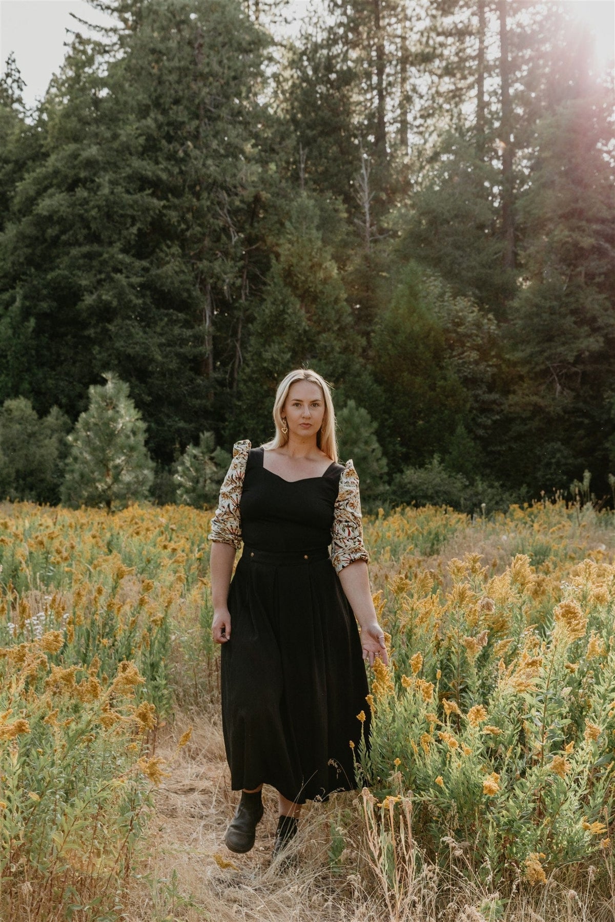 Field Day Skirt Rue Skirt in Black Crepe