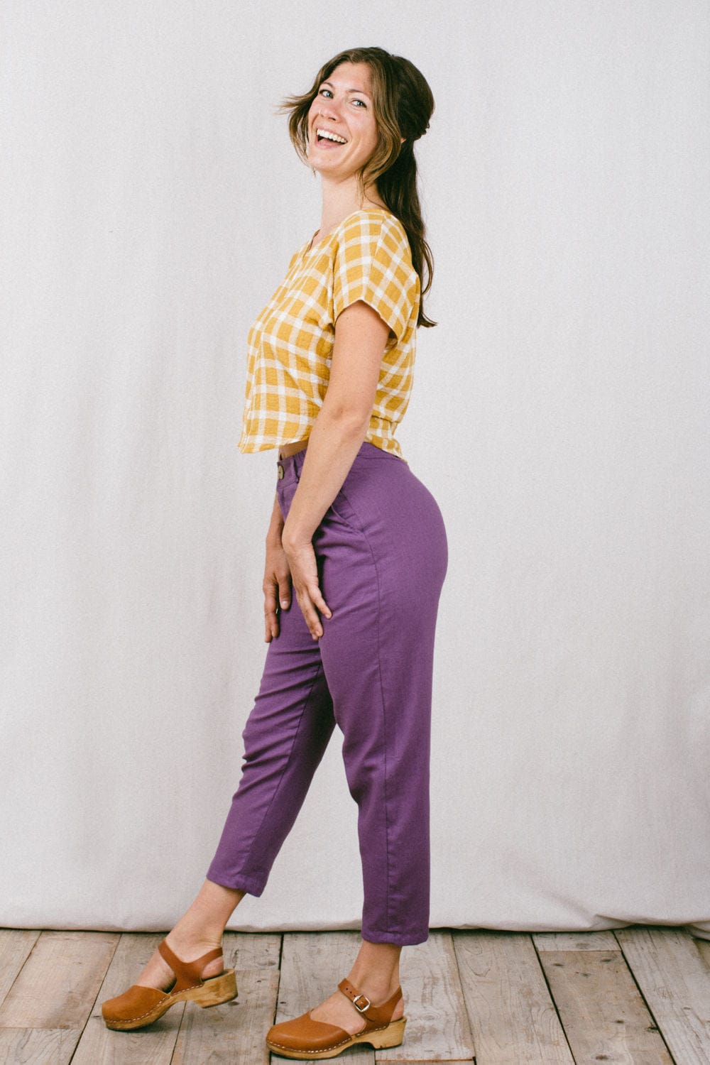 Field Day Pants Perfect Pant 2.0 in Heliotrope Linen