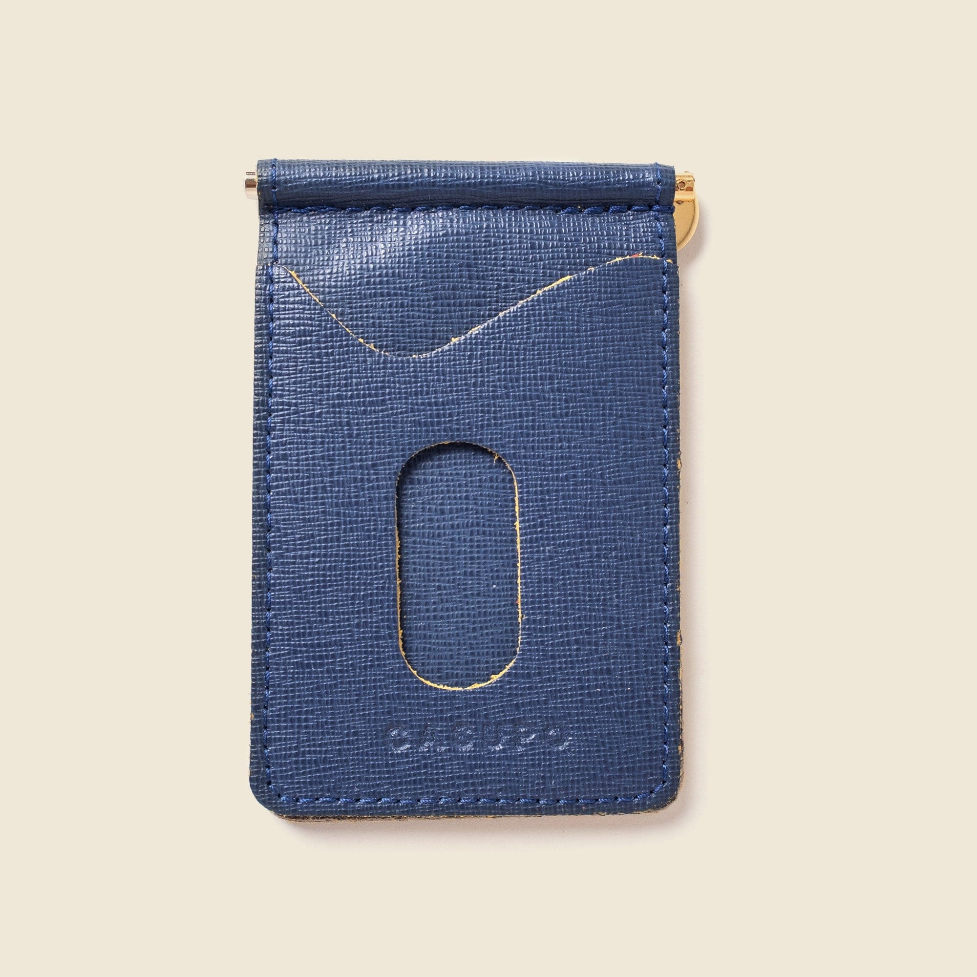 Money Clip Wallet - Blue / Yellow