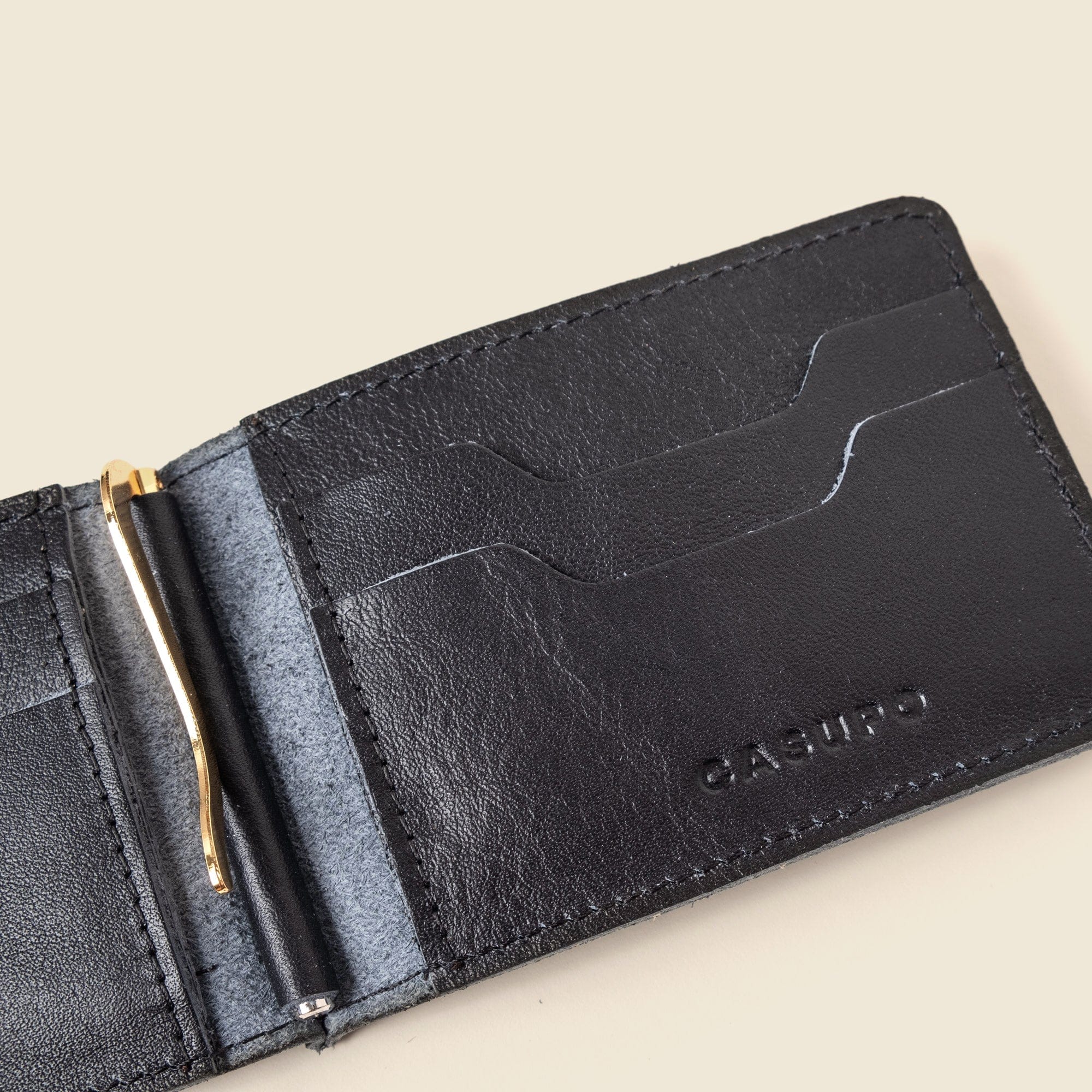 CASUPO Money Clip Wallet Bifold Money Clip Wallet - Black