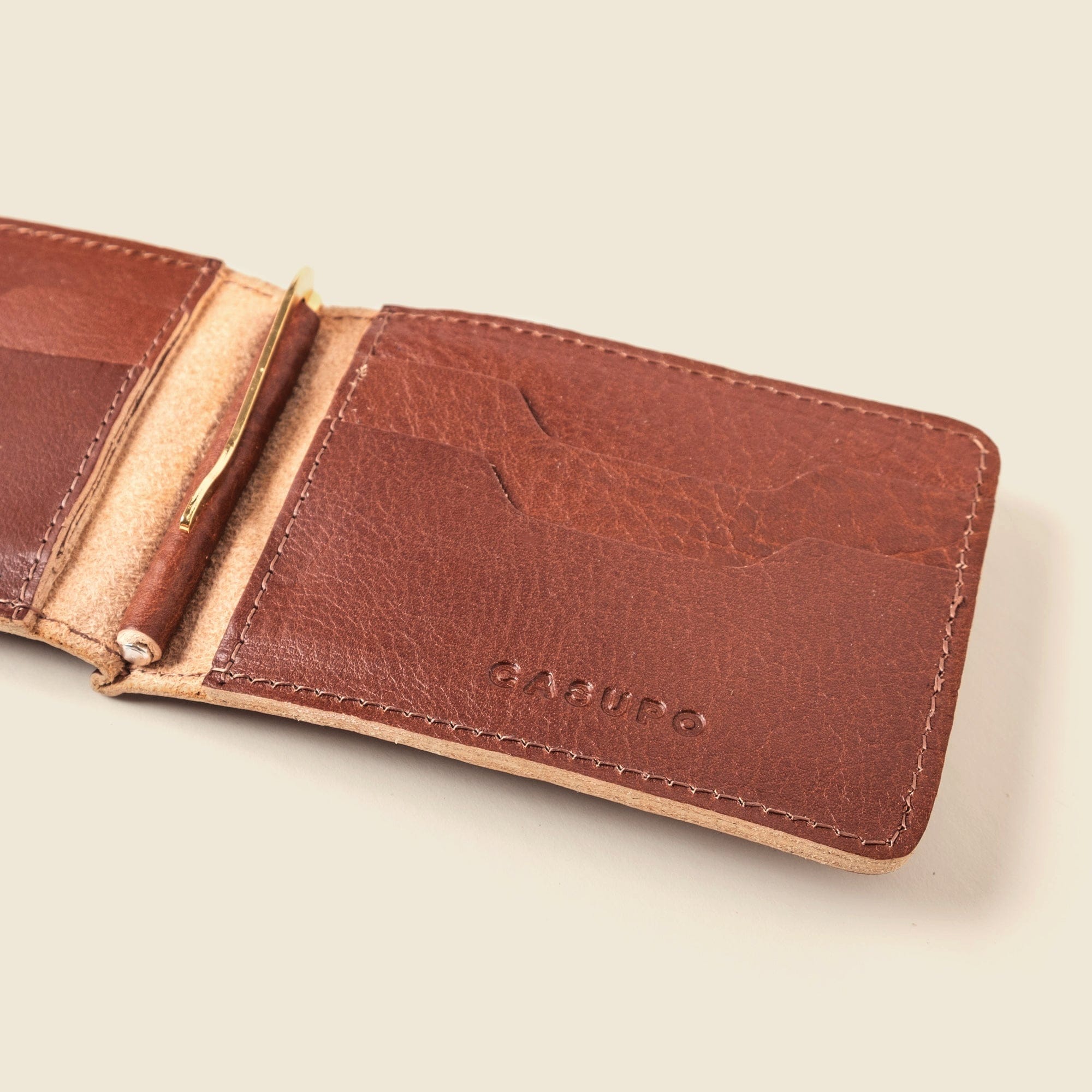 CASUPO Money Clip Wallet Bifold Money Clip Wallet - Chocolate