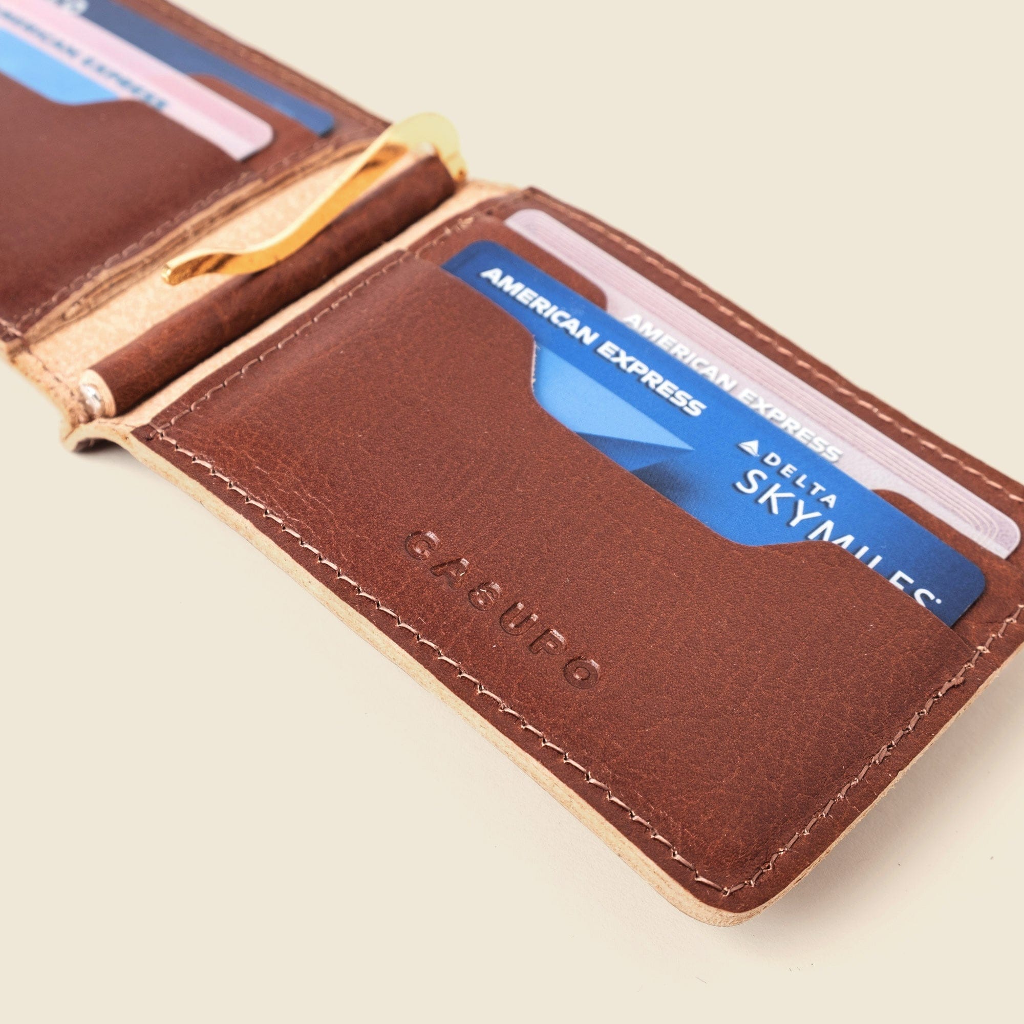 CASUPO Money Clip Wallet Bifold Money Clip Wallet - Chocolate