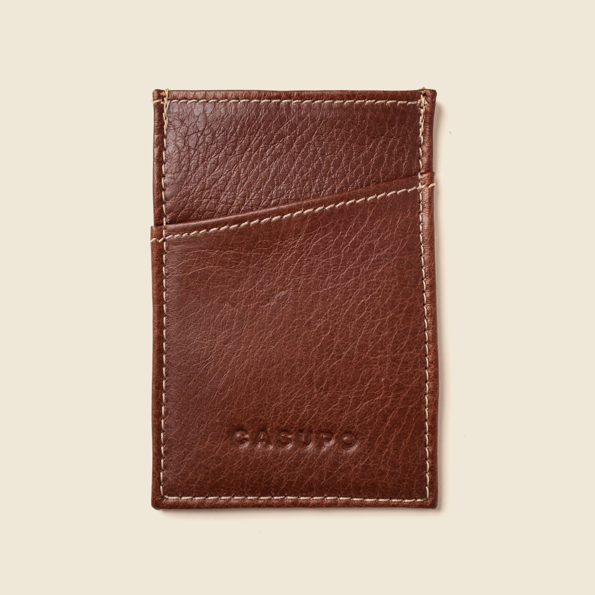 CASUPO Slim Card Holder Minimalist Wallet with RFID Protection - Chocolate