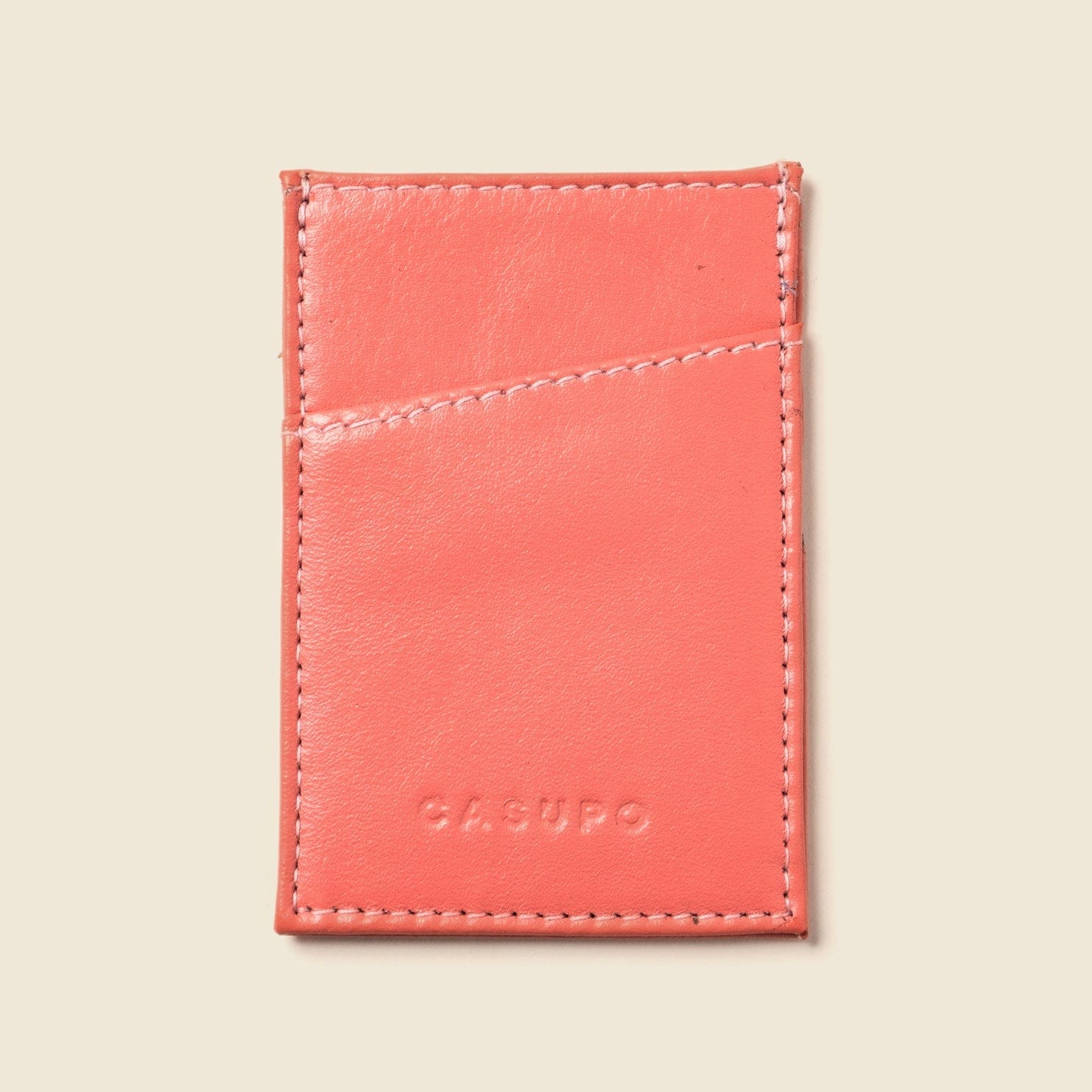CASUPO Slim Card Holder Minimalist Wallet With RFID Protection - Pastel Pink