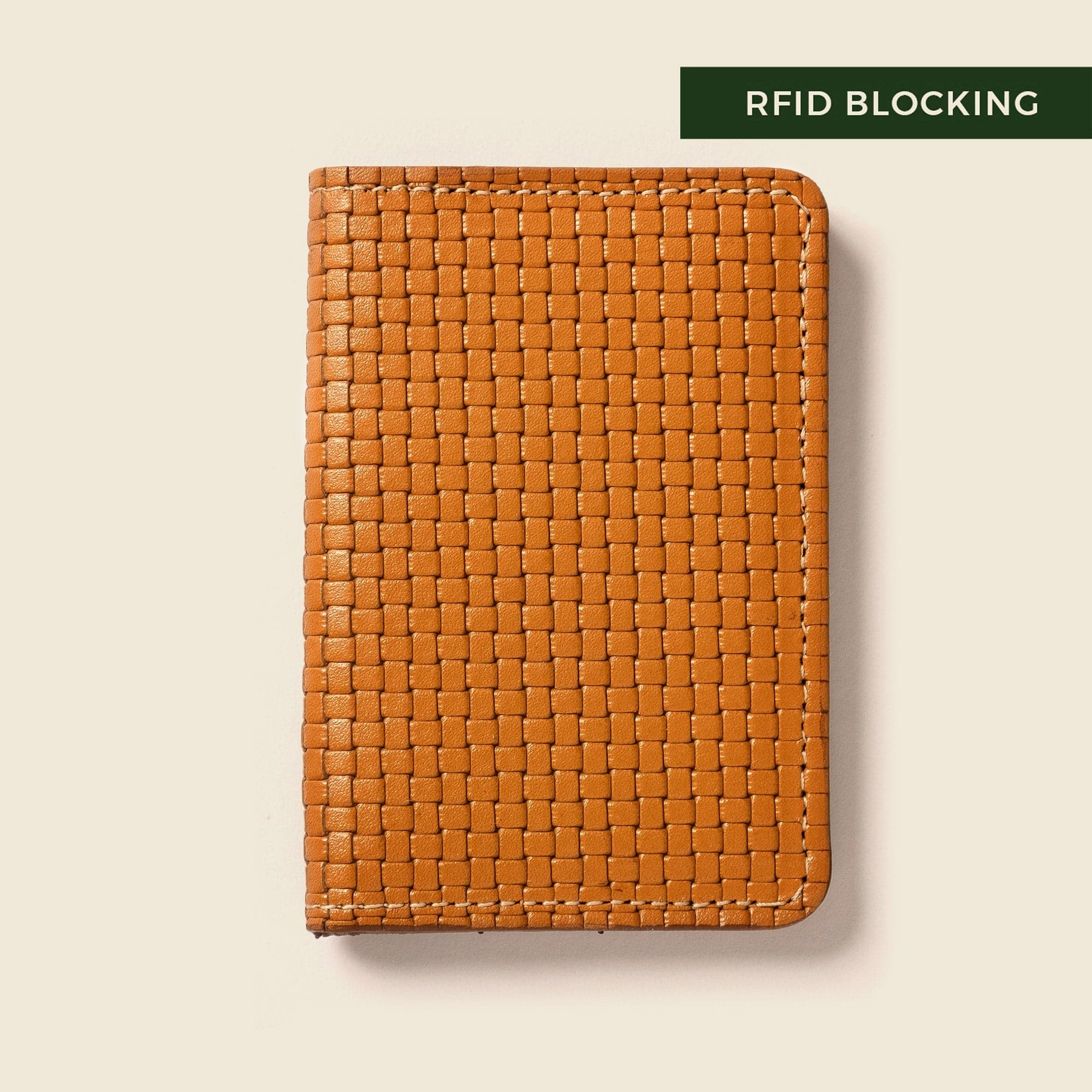 CASUPO Small Bifold Compact Bifold with RFID Protection - Tan Limited Edition