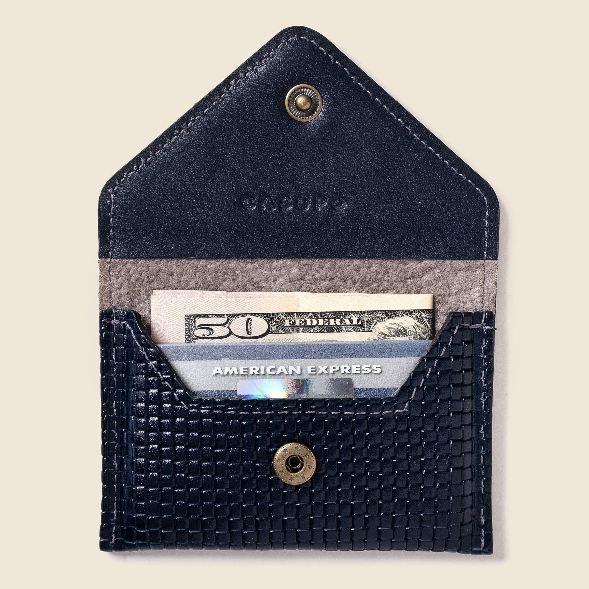 CASUPO Envelope Wallet Mini Envelope Wallet With RFID protection - Navy Limited Edition