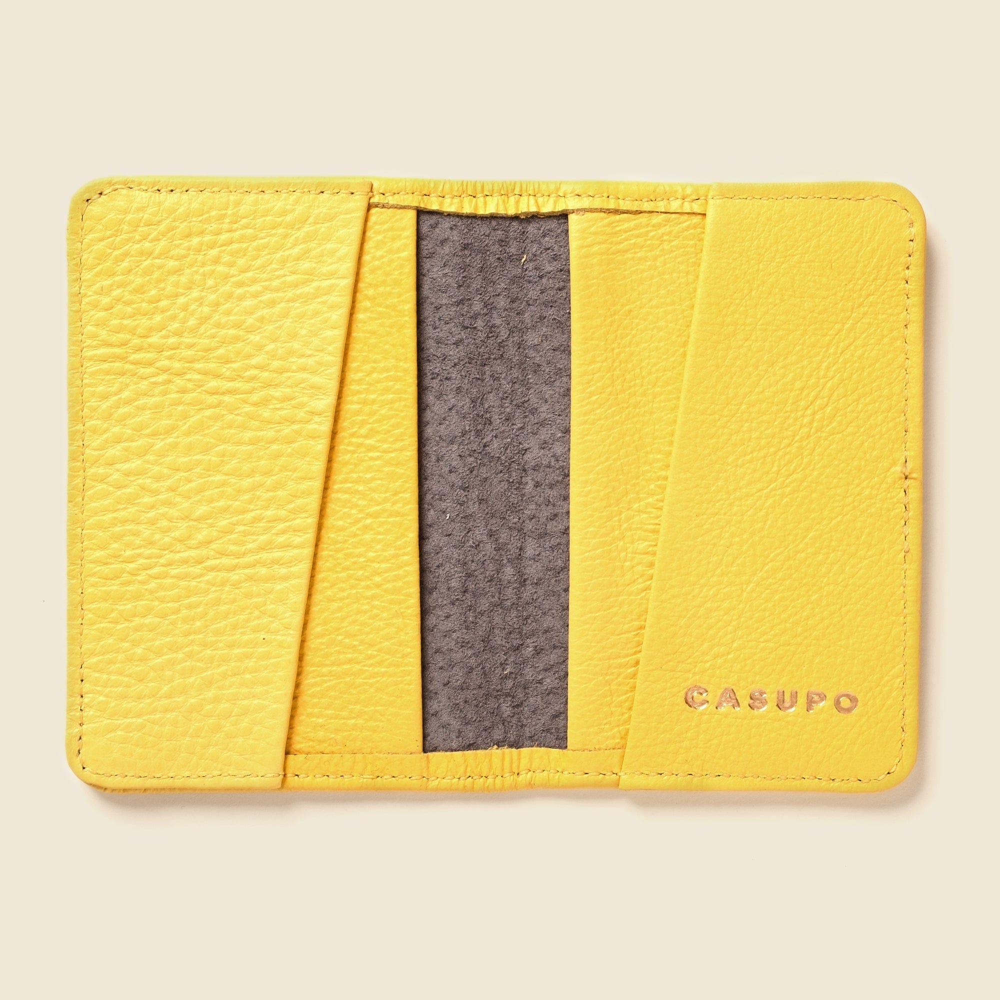 CASUPO Small Bifold Compact Bifold with RFID Protection - Sunny Yellow
