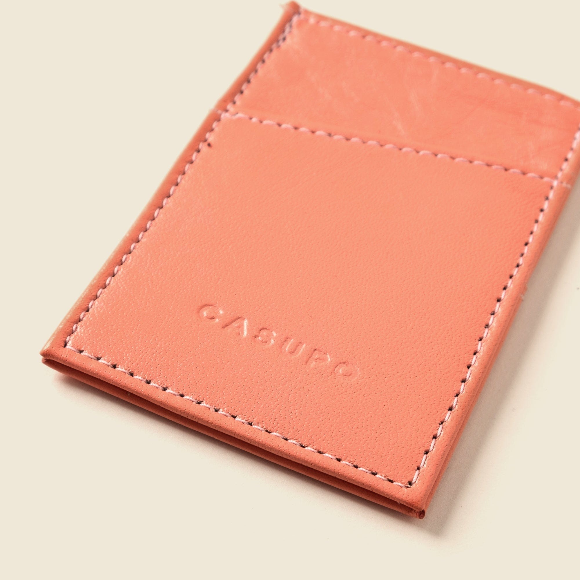 CASUPO Slim Card Holder Minimalist Wallet With RFID Protection - Pink