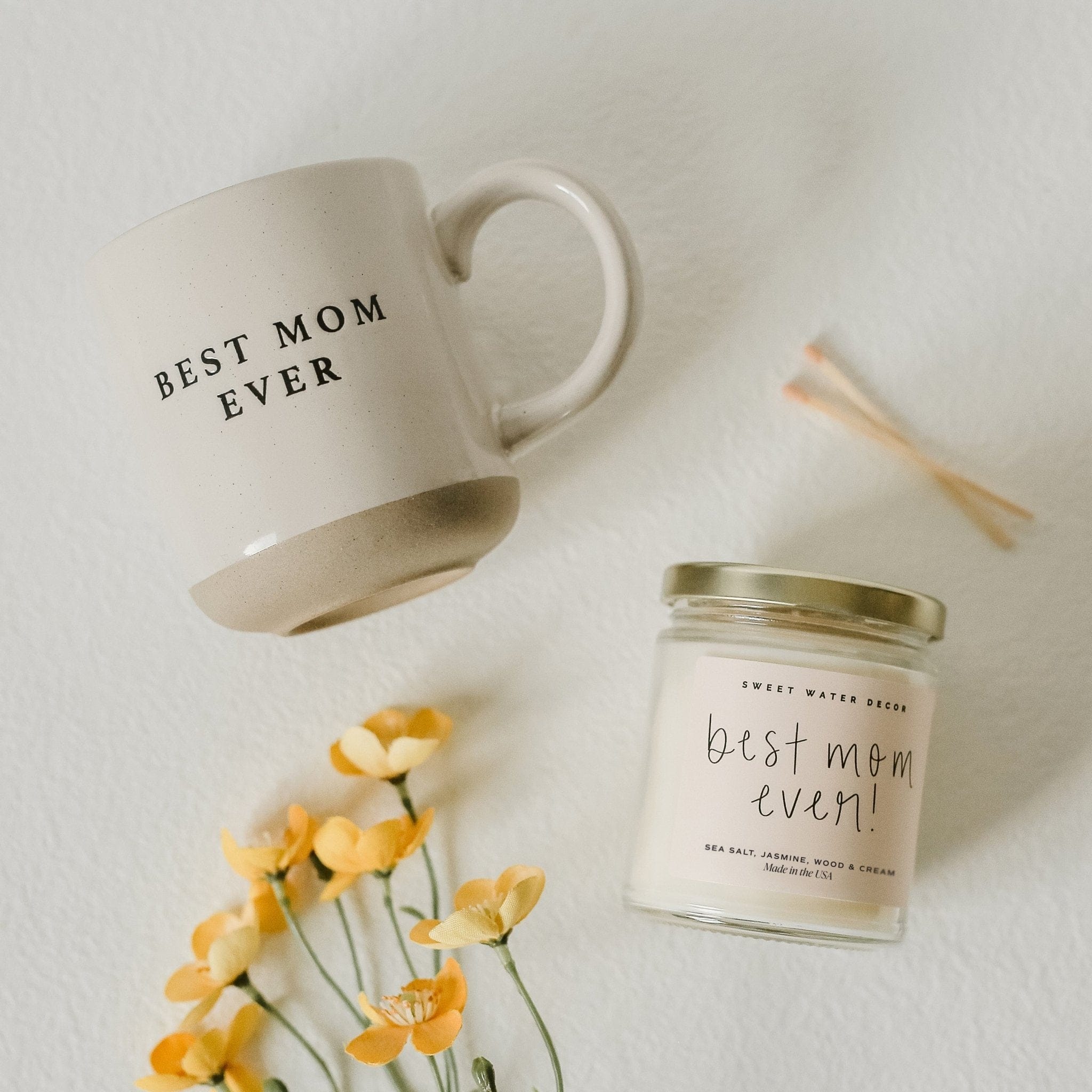 Sweet Water Decor Candles Best Mom Ever! Soy Candle - Clear Jar - 9 oz (Spa Day)