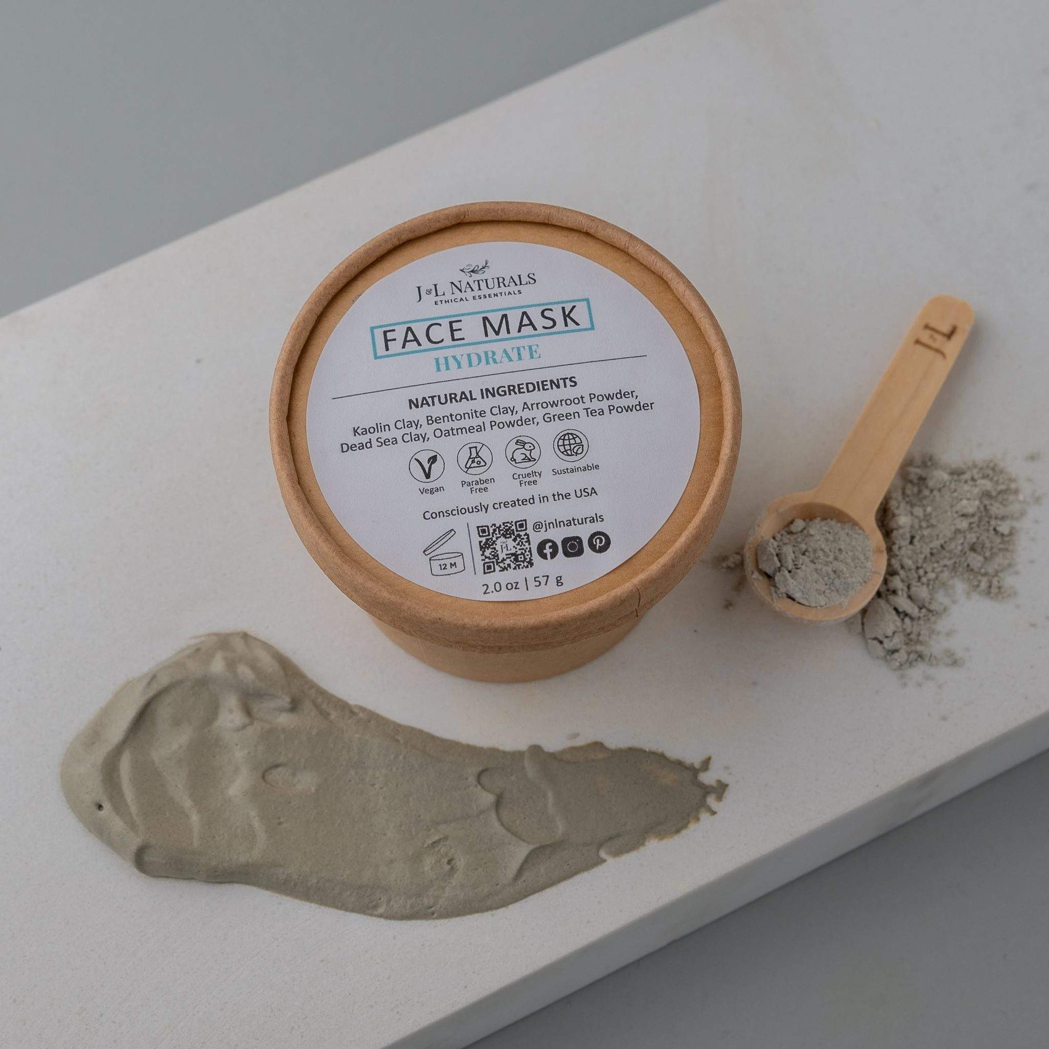J&L Naturals Face Mask 2.0 oz / Hydrate Face Mask