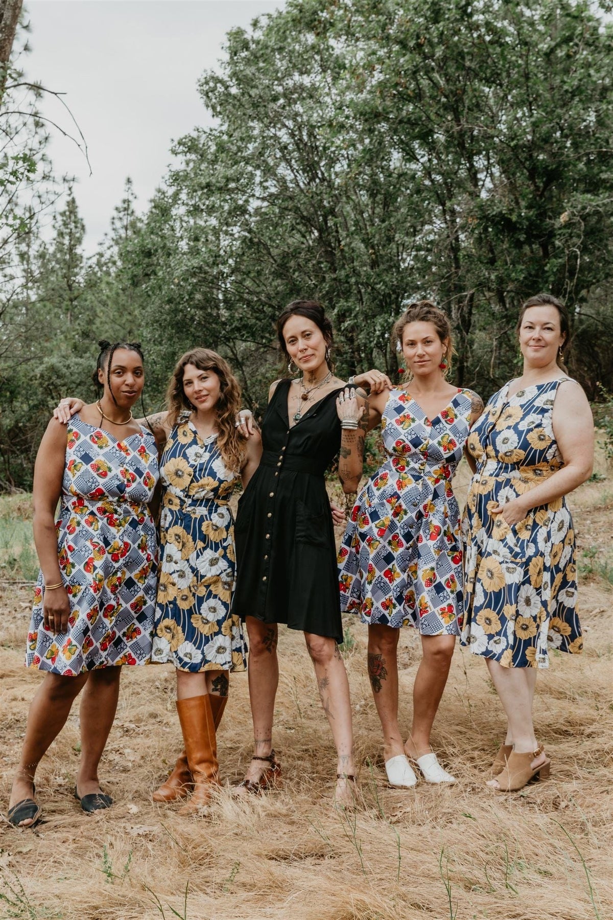 Field Day Dress Sheet Dress in Blue Poppy Challis
