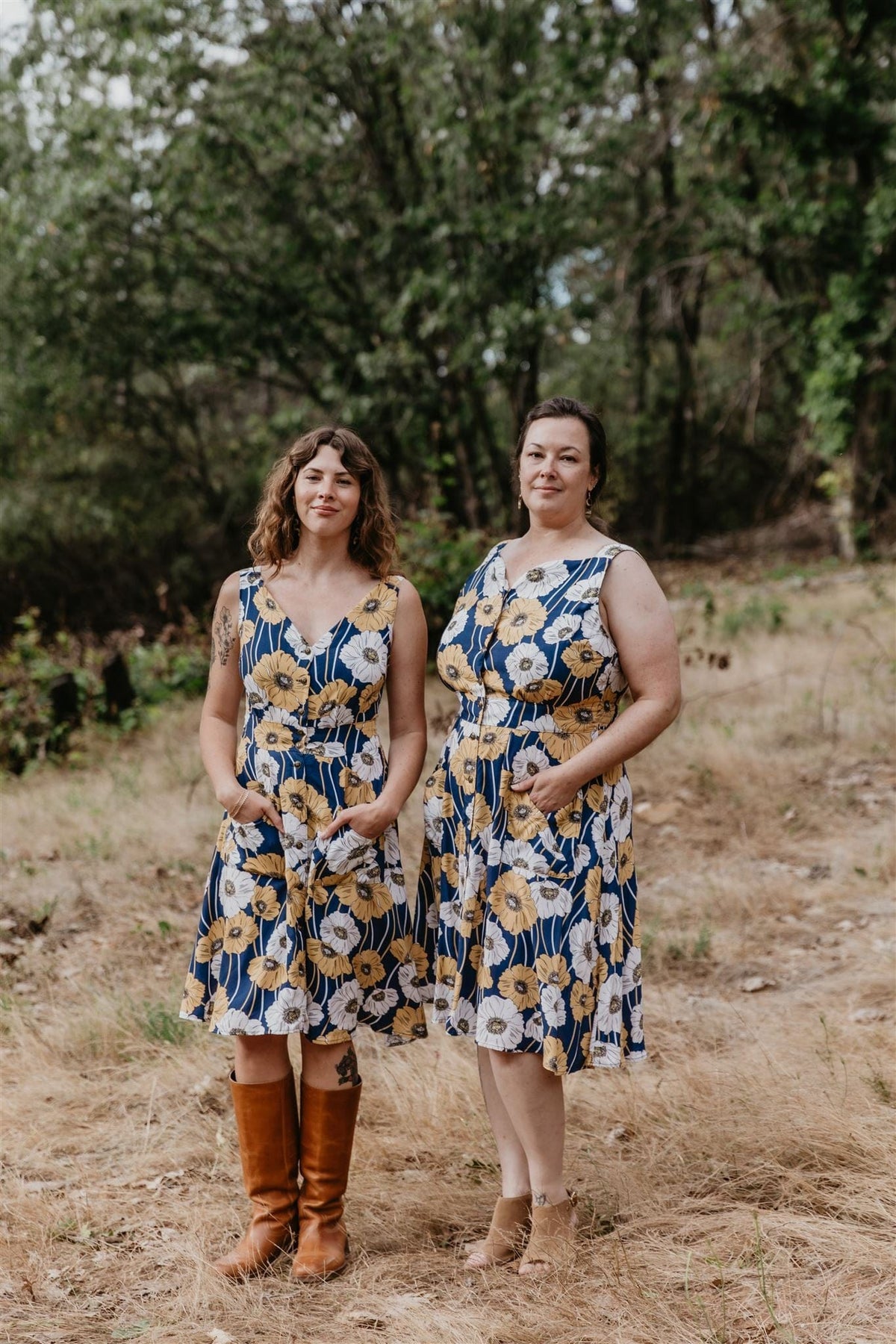 Field Day Dress Sheet Dress in Blue Poppy Challis