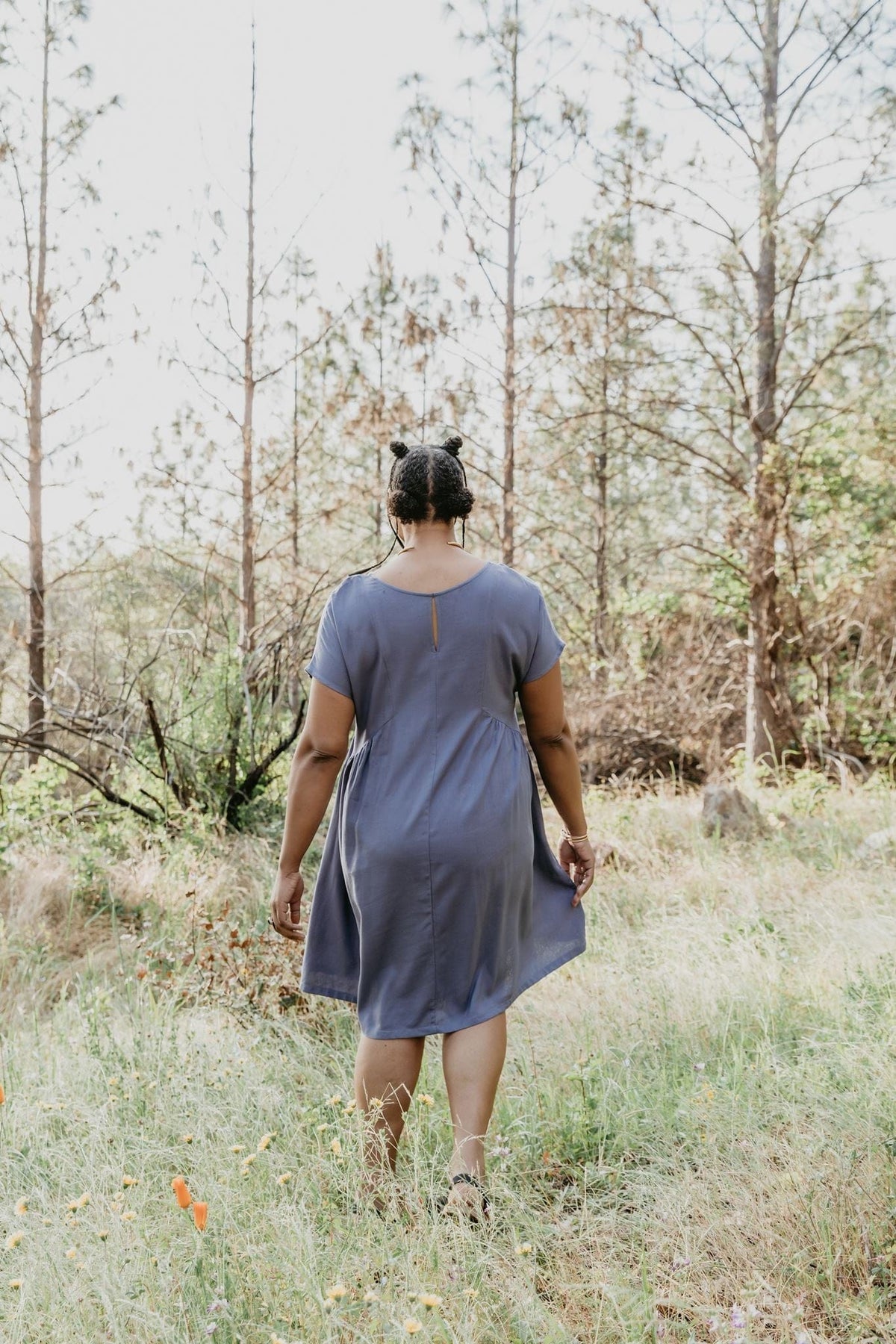 Field Day Dress Nada Dress in Cornflower Blue Linen