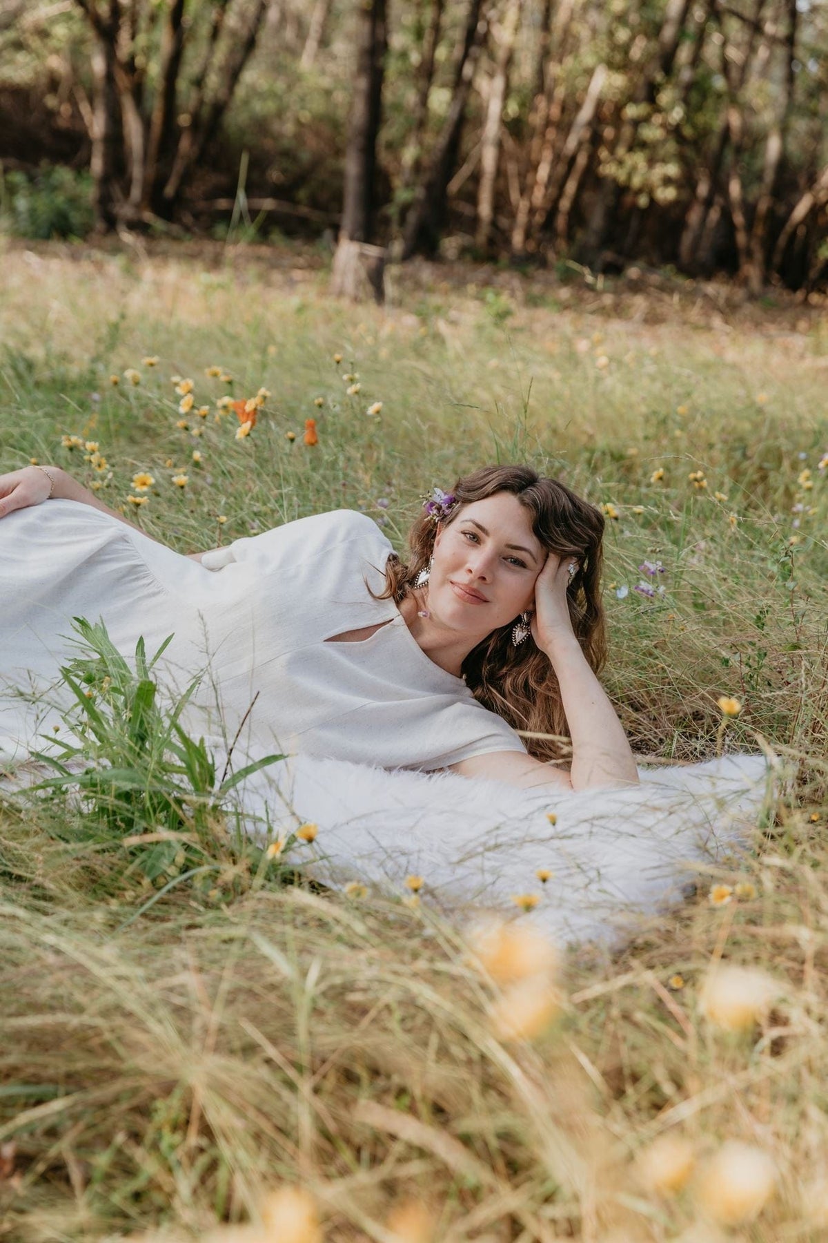Field Day Dress Nada Dress in Oat Irish Linen