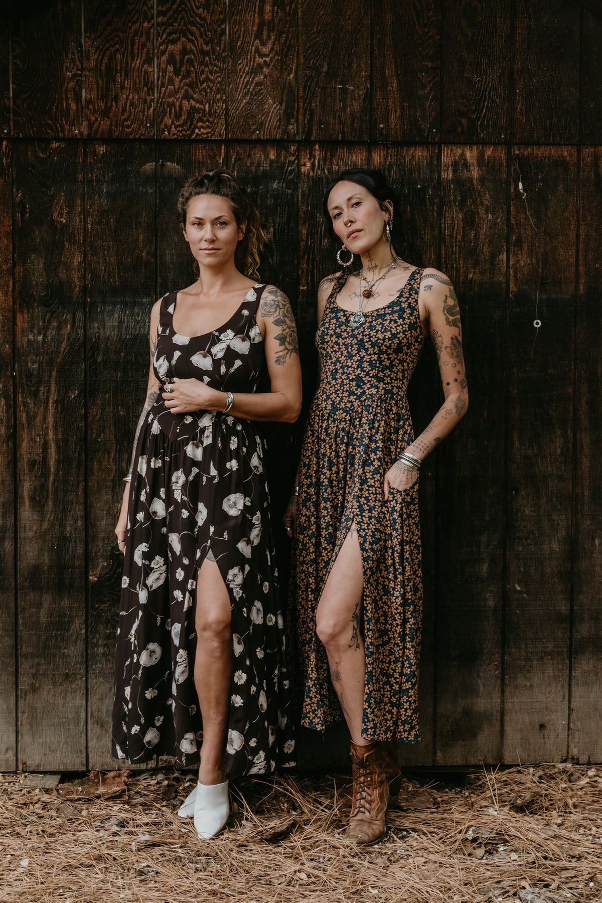 Field Day Dress Long Agnes dress in Brown Poppy
