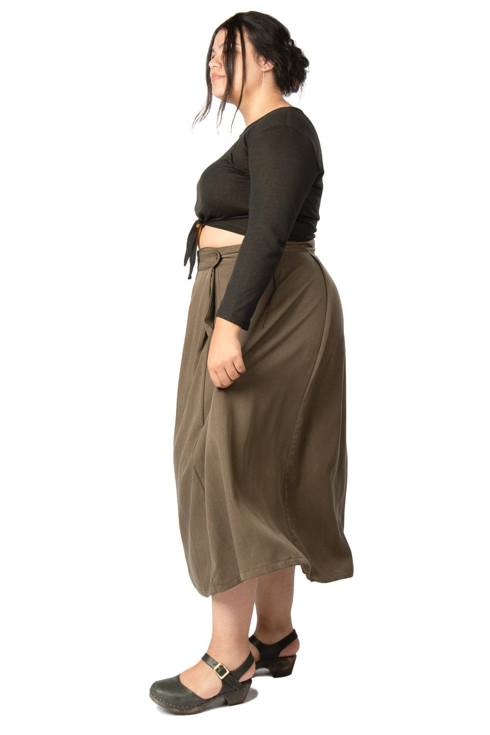 Field Day Skirt Rue Skirt in Olive Tencel