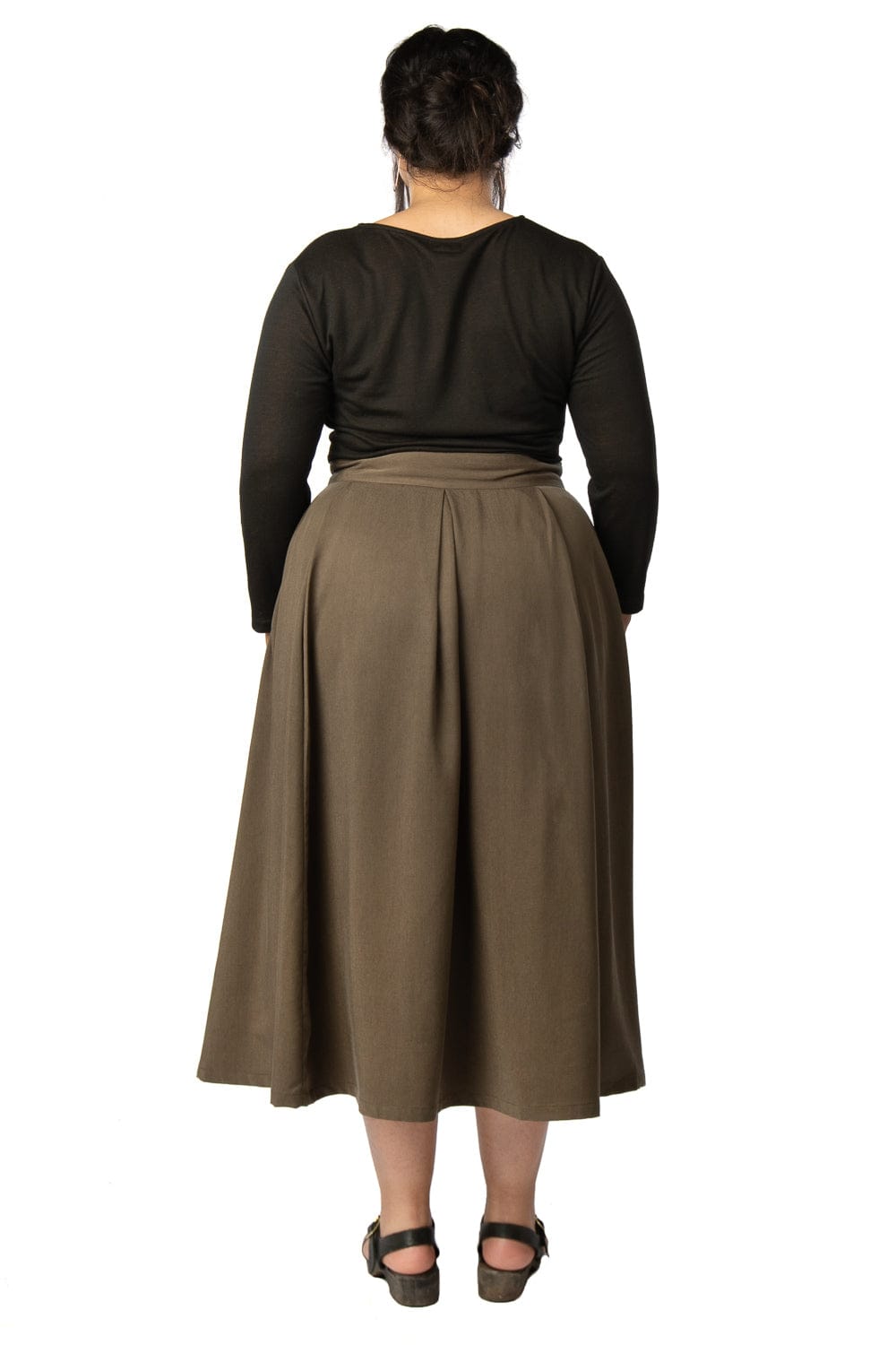 Field Day Skirt Rue Skirt in Olive Tencel