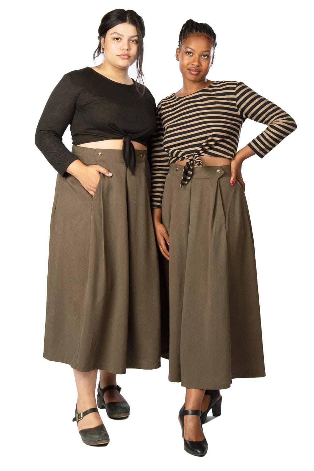 Field Day Skirt Rue Skirt in Olive Tencel