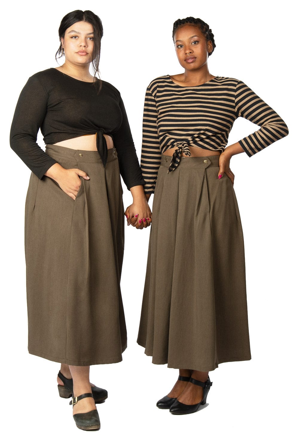 Field Day Skirt Rue Skirt in Olive Tencel