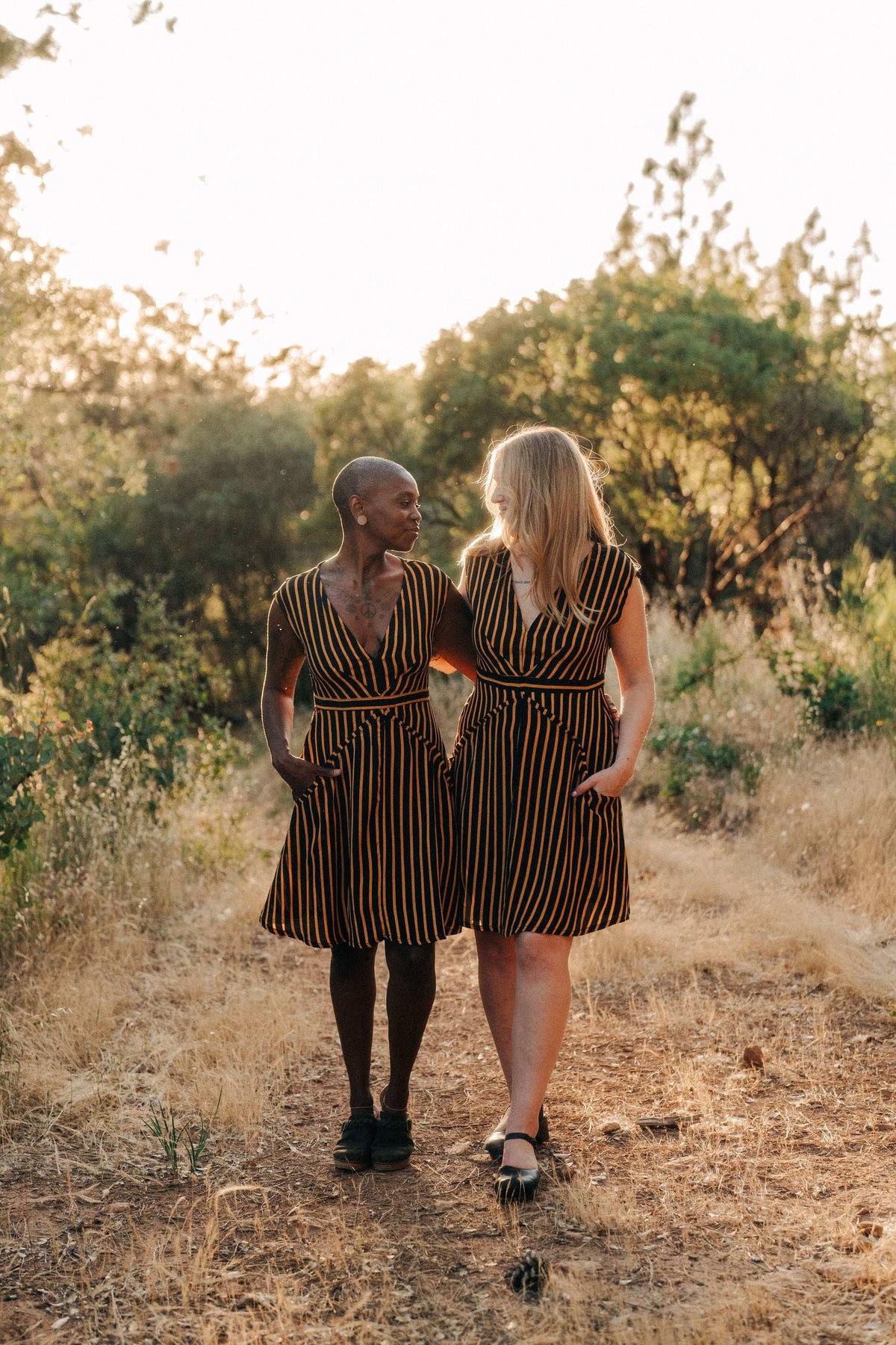 Field Day Dress Spicy Xena 2.0 in Gold Stripe