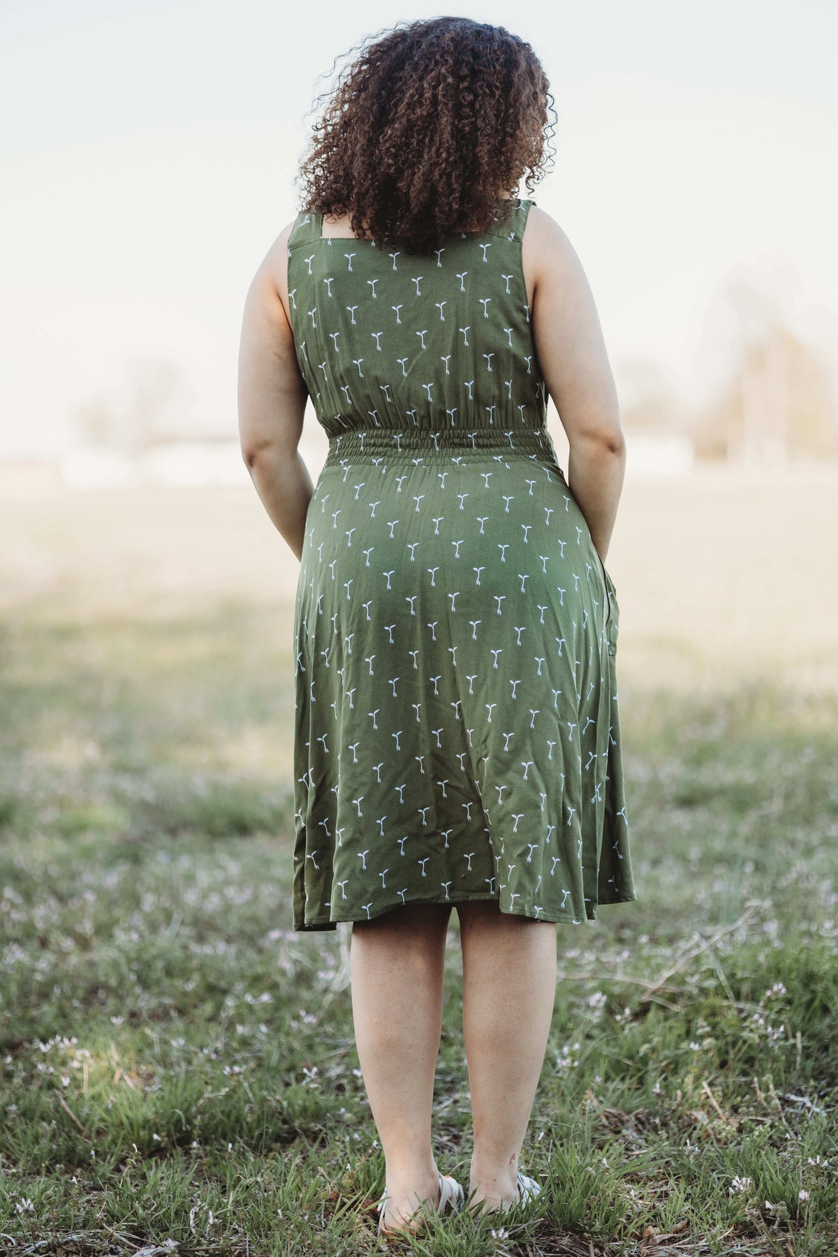 Field Day Dress Sheet Dress in Green Sprout