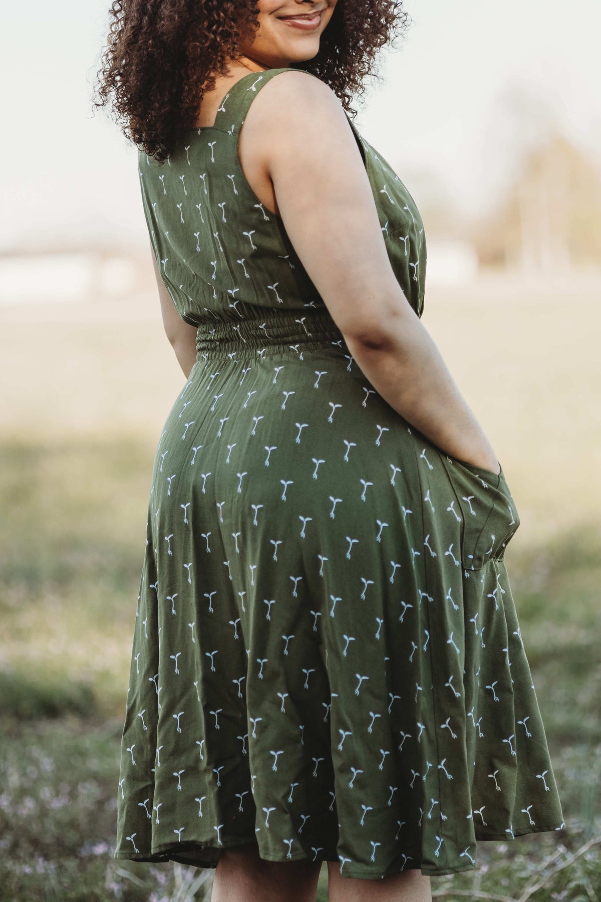 Field Day Dress Sheet Dress in Green Sprout
