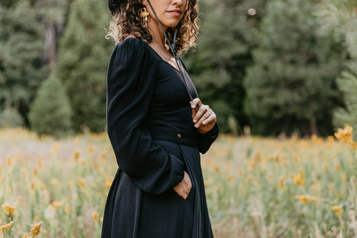 Field Day Top Elizabeth Top in Black on Black