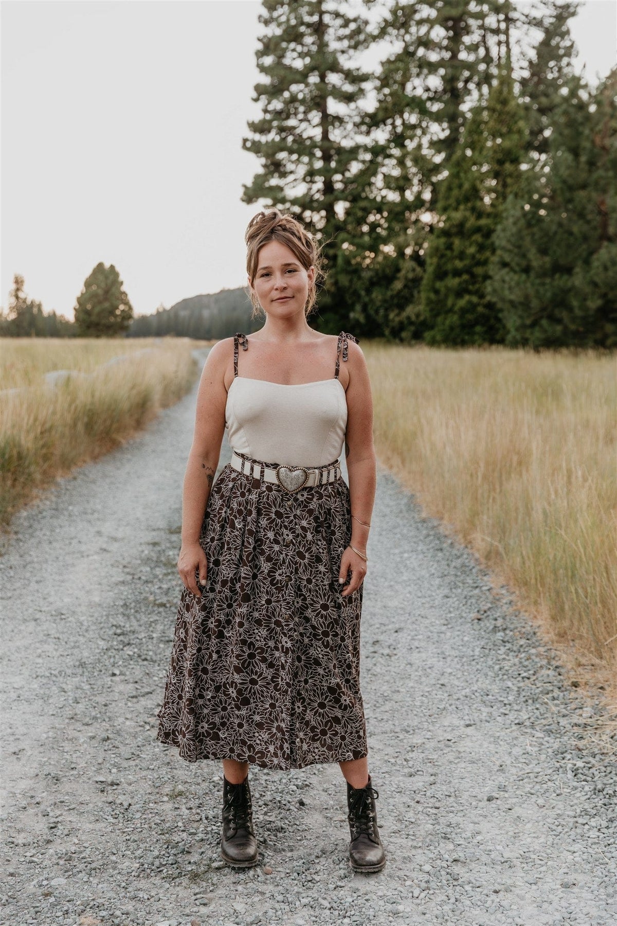 Field Day Skirt Trices Skirt in Brown Floral