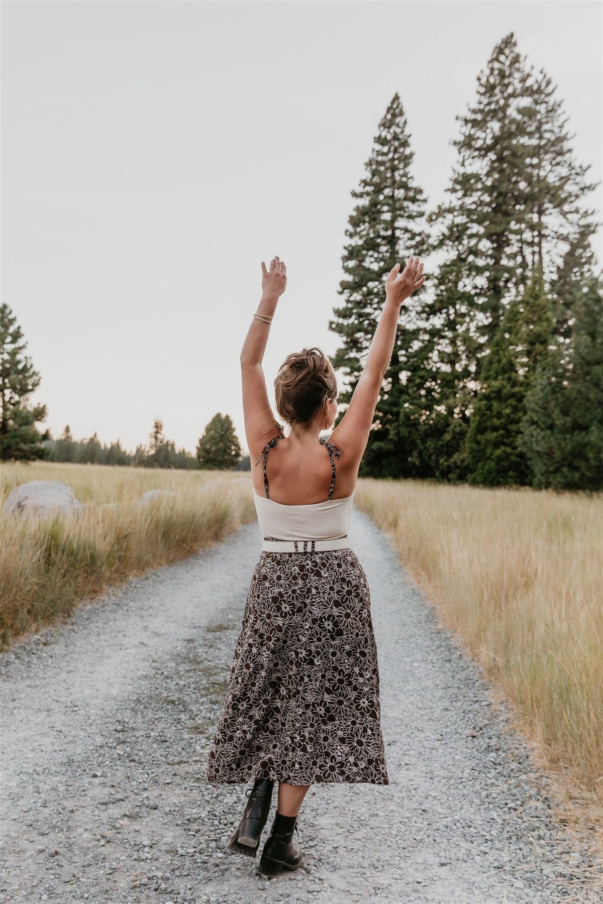 Field Day Skirt Trices Skirt in Brown Floral