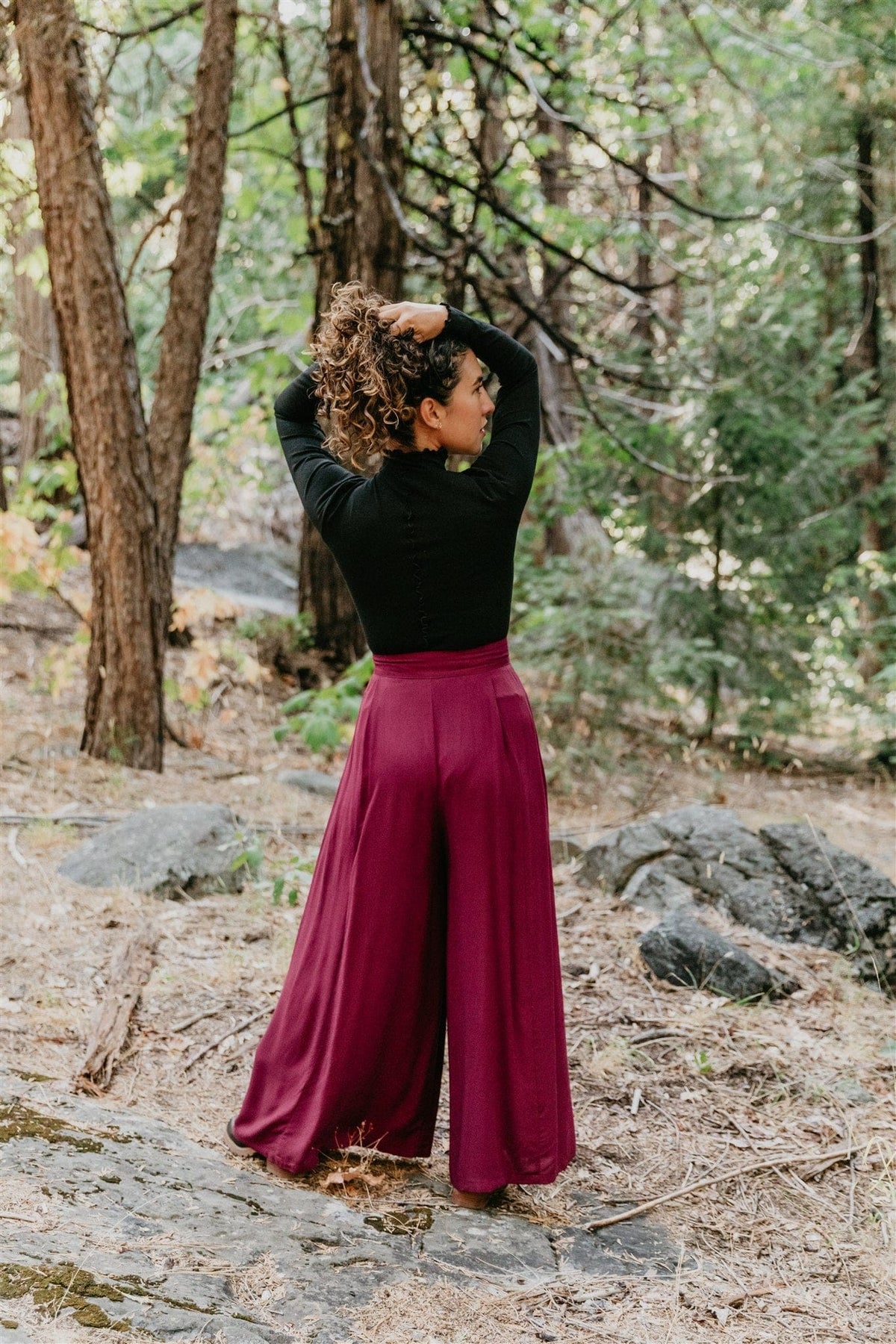 Field Day Top Wavy top in Black Cotton Knit