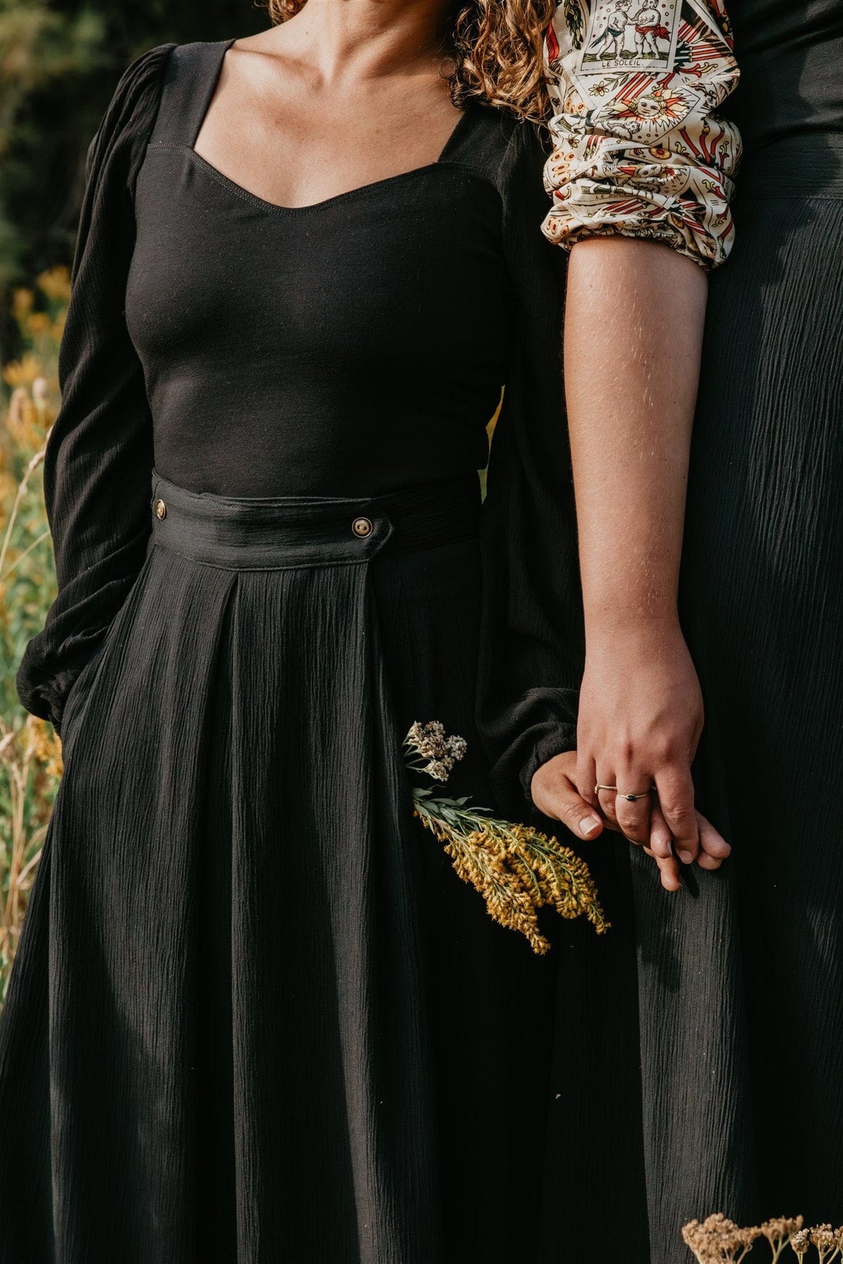 Field Day Top Elizabeth Top in Black on Black