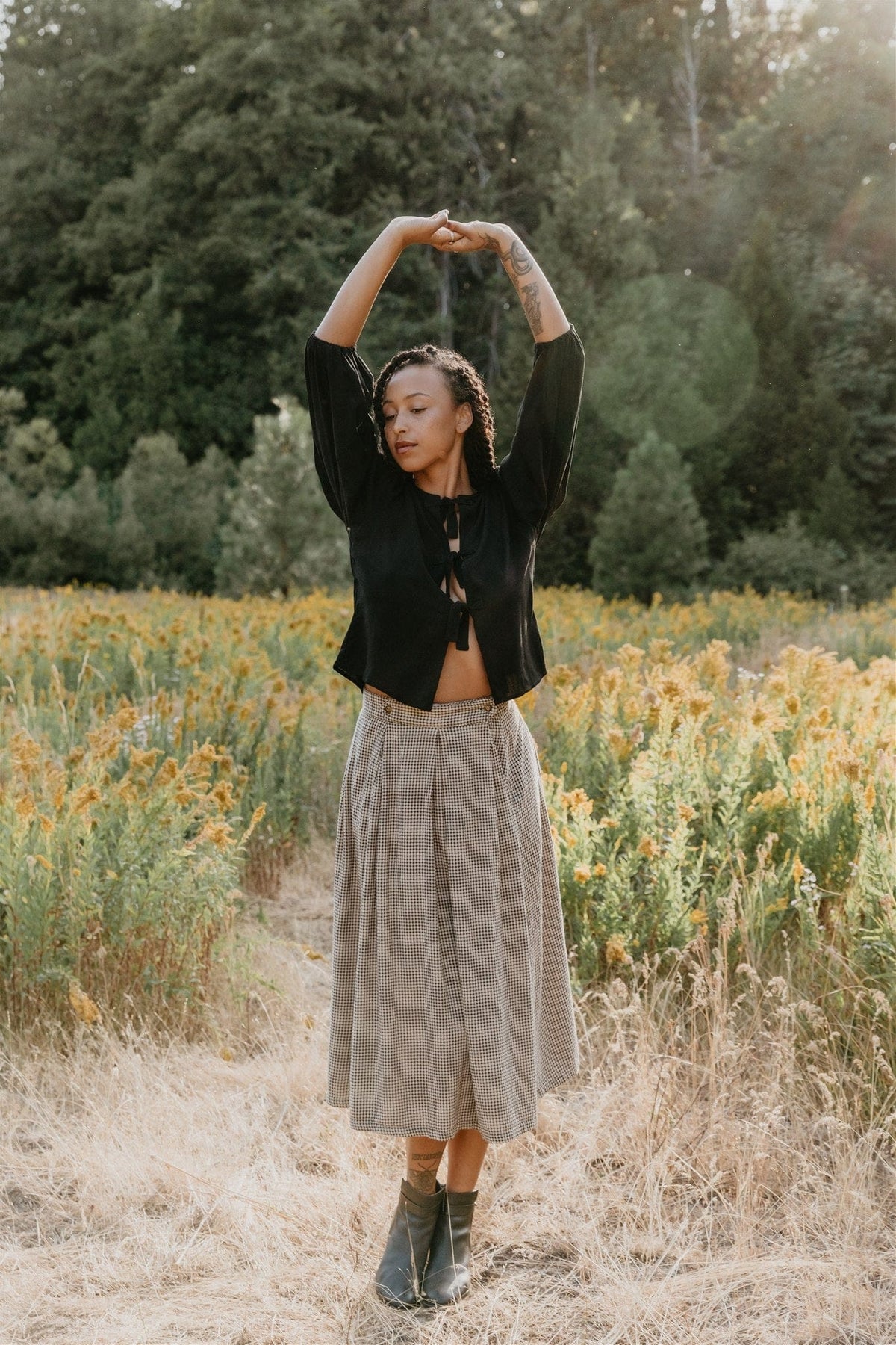 Field Day Skirt Rue Skirt in Cotton Gingham