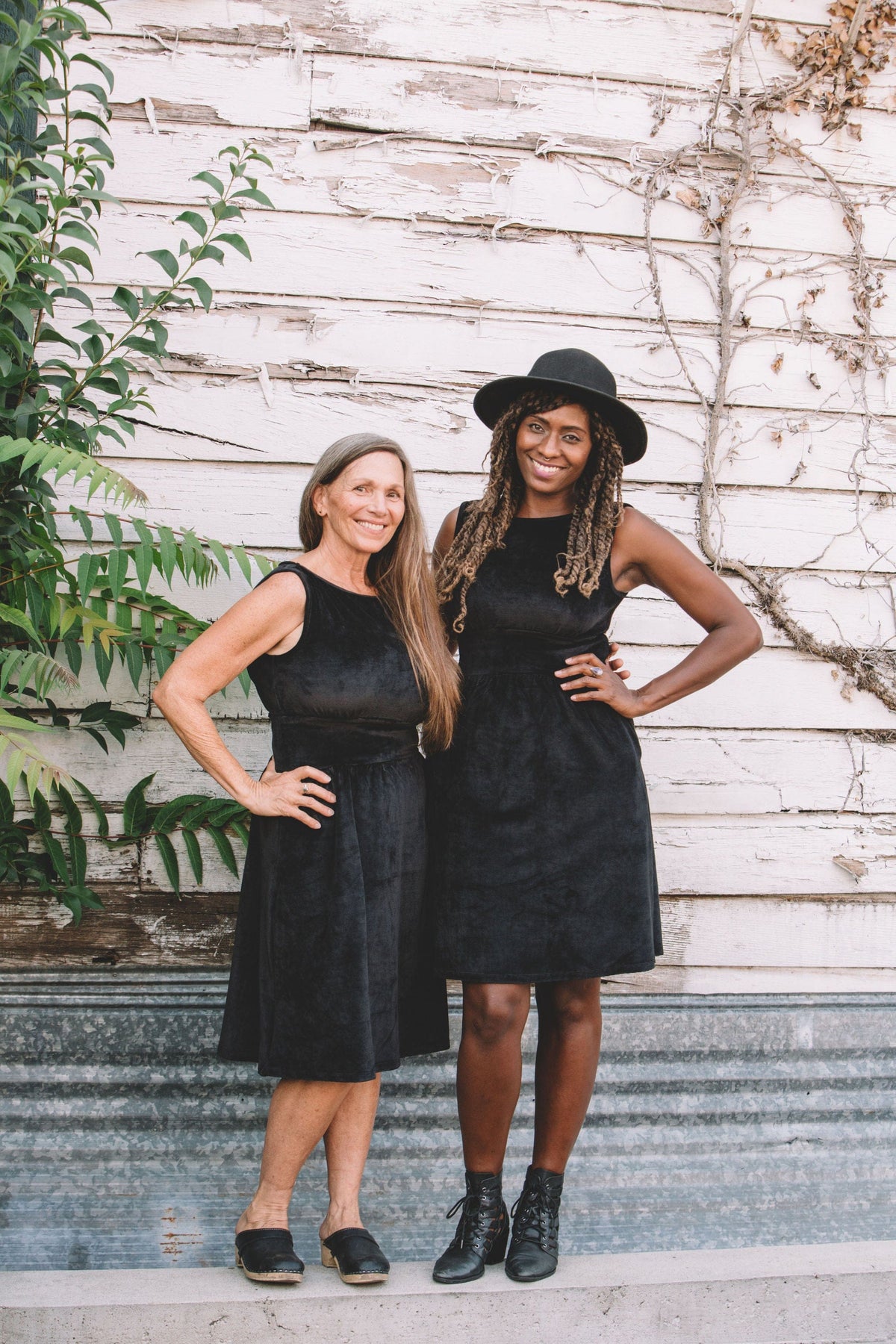 Field Day Dress Mere Dress in Black Ribbed Velvet