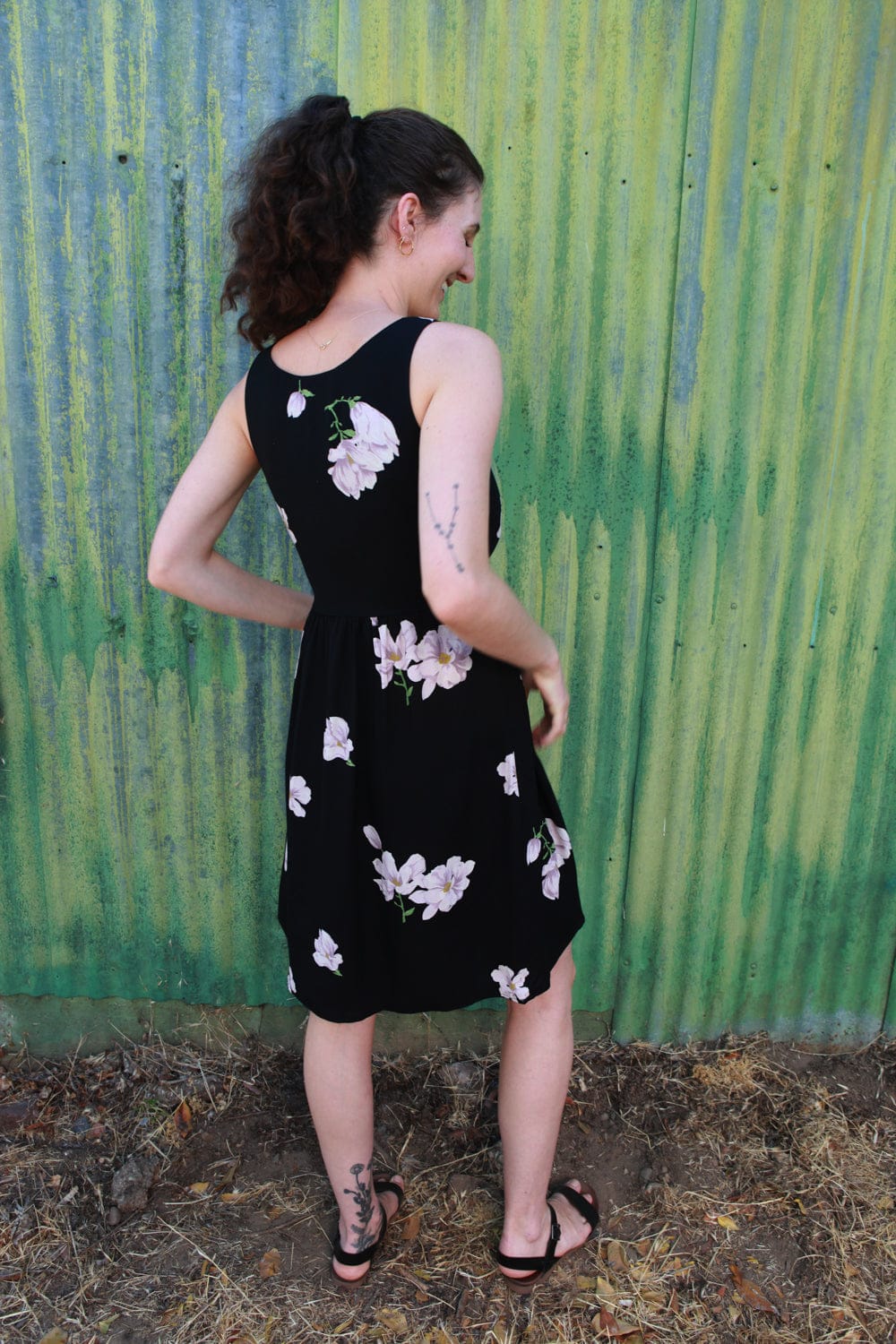 Field Day SS20 Hannah Dress in Black Magnolia