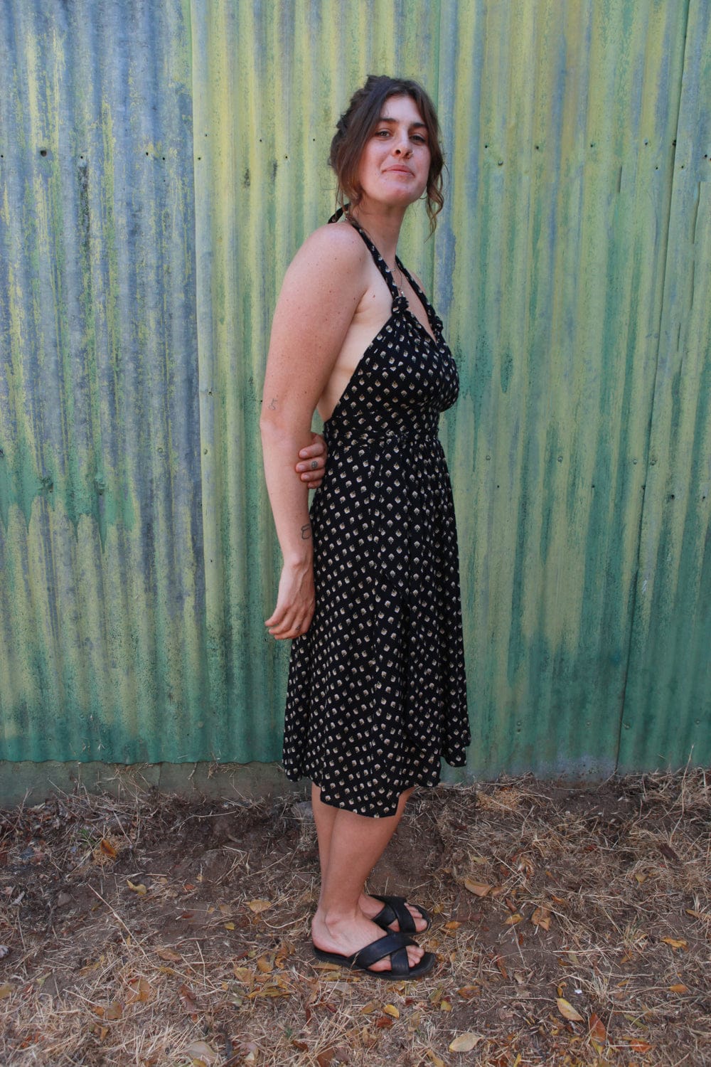 Field Day Dress Monroe Dress in Black Blossom Crepe